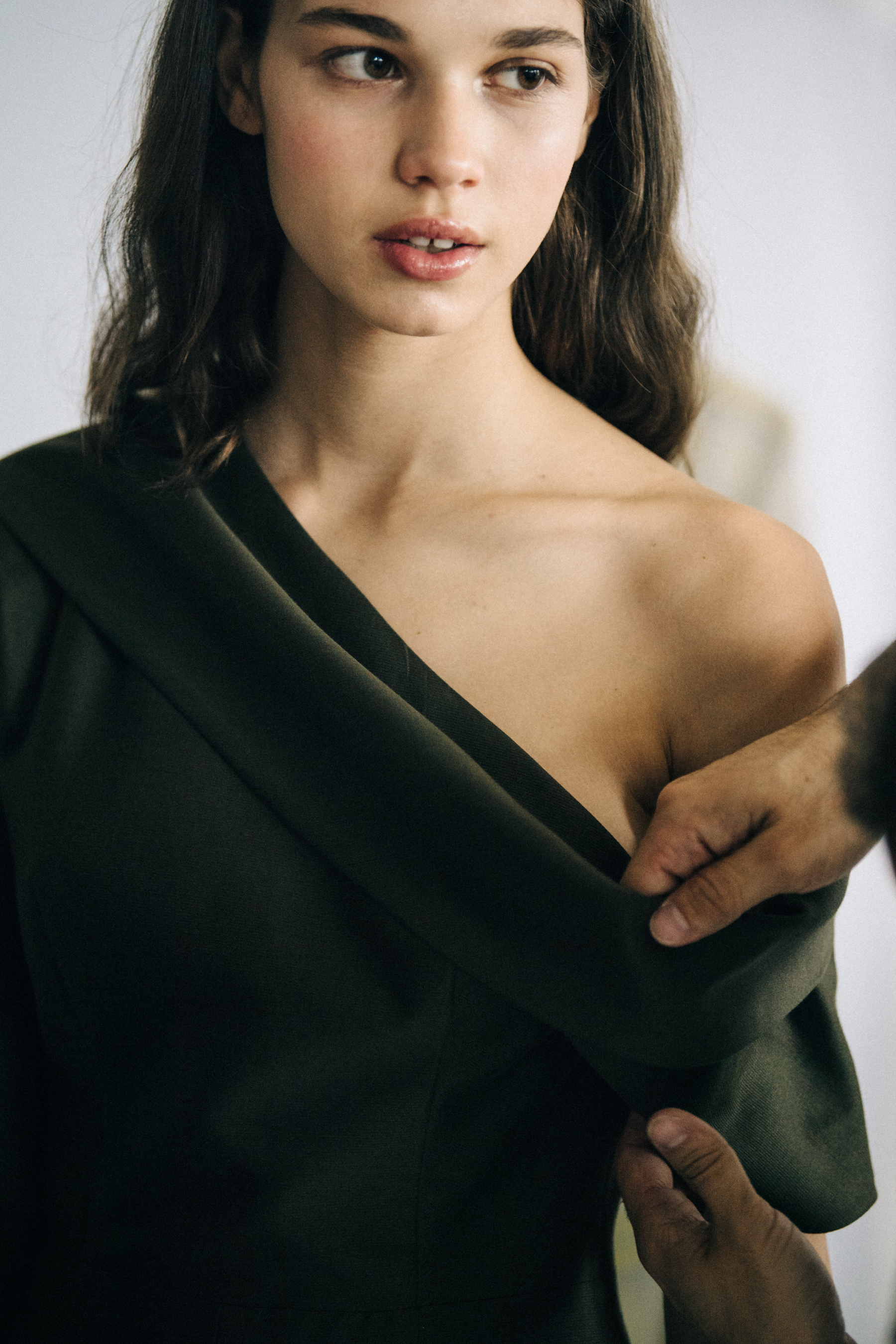 Matilda Gvarliani backstage at Materiel