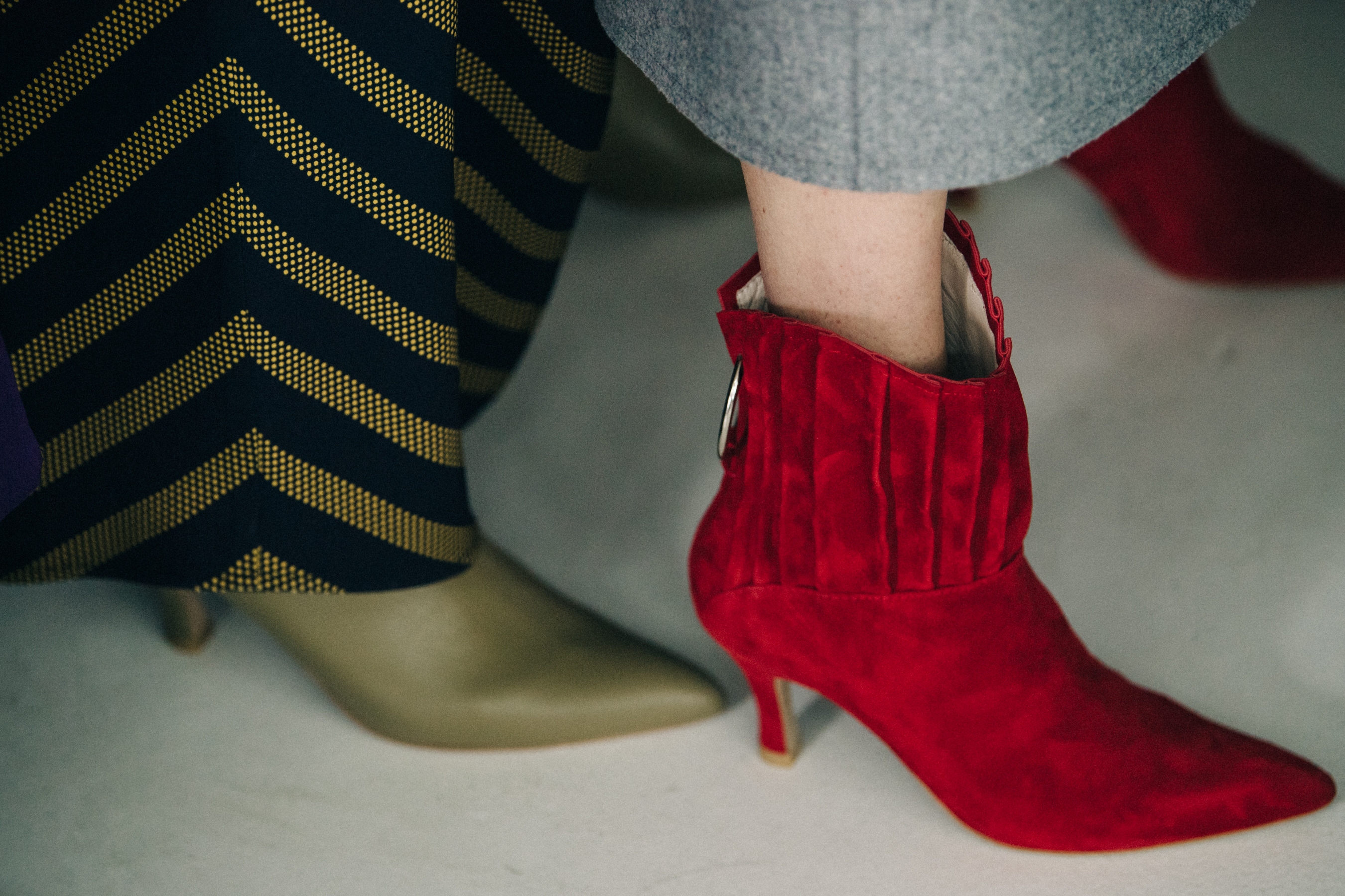 Models wearing high heel boots