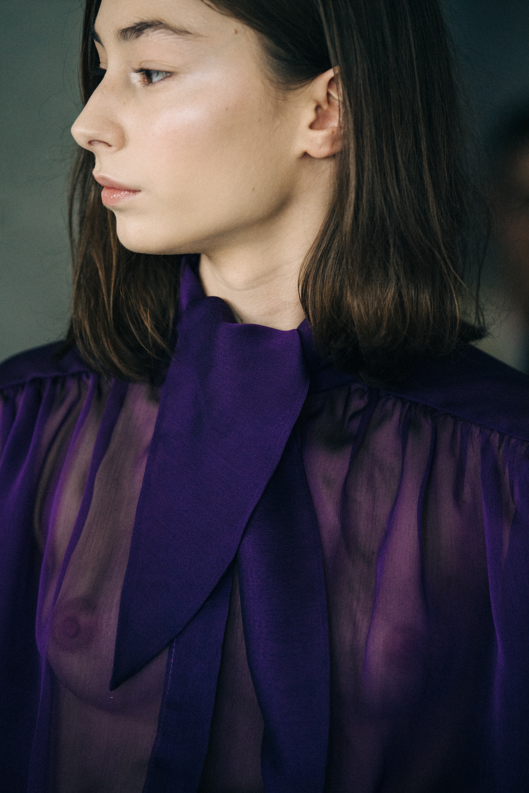 Irina Jijikhia backstage at Materiel