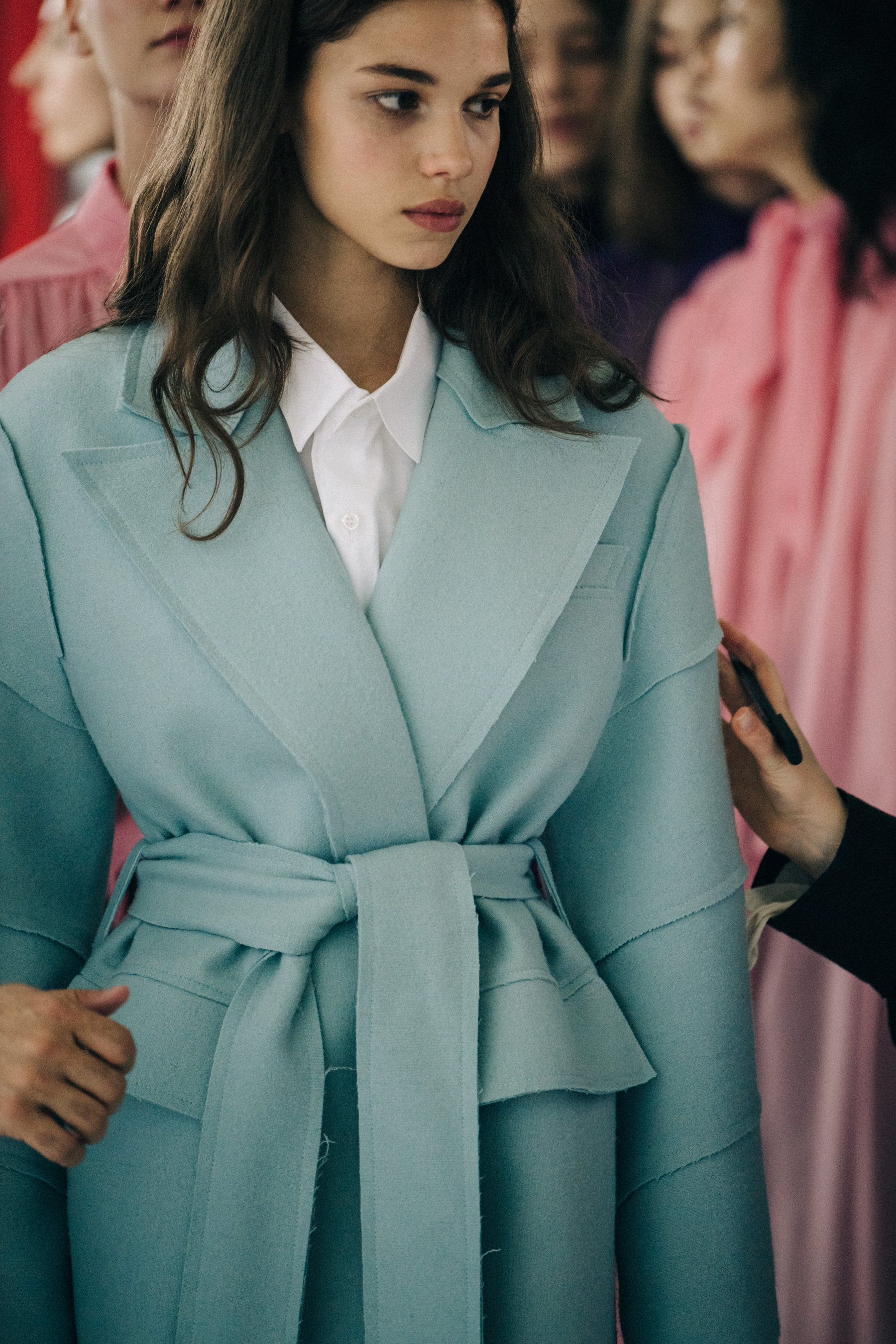 Matilda Gvarliani backstage at Materiel