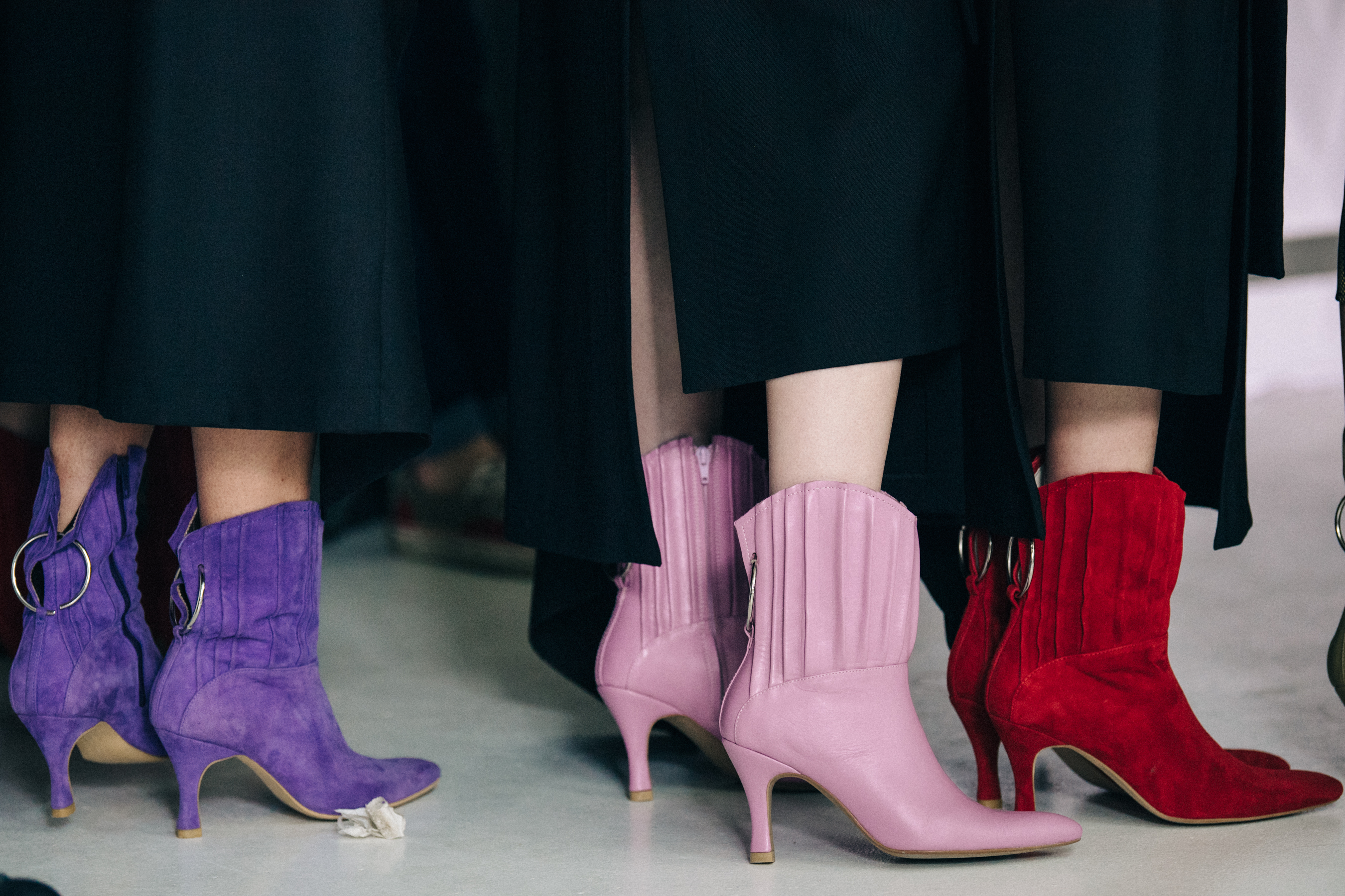Models wearing high heel boots