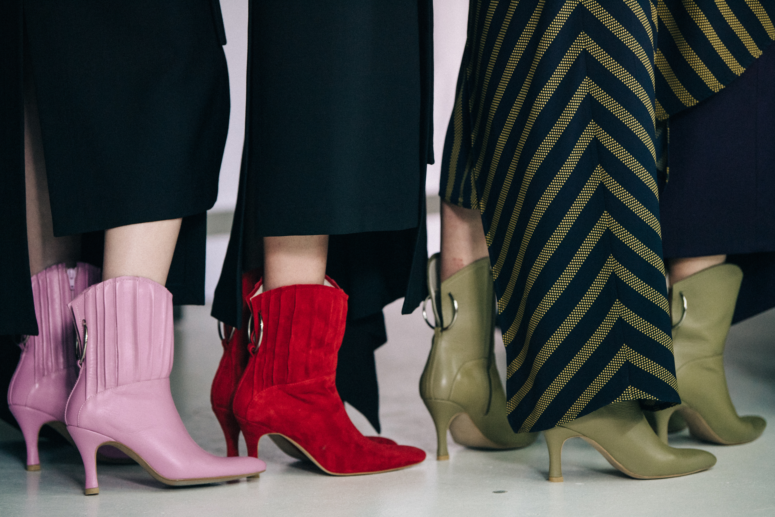 Models wearing high heel boots