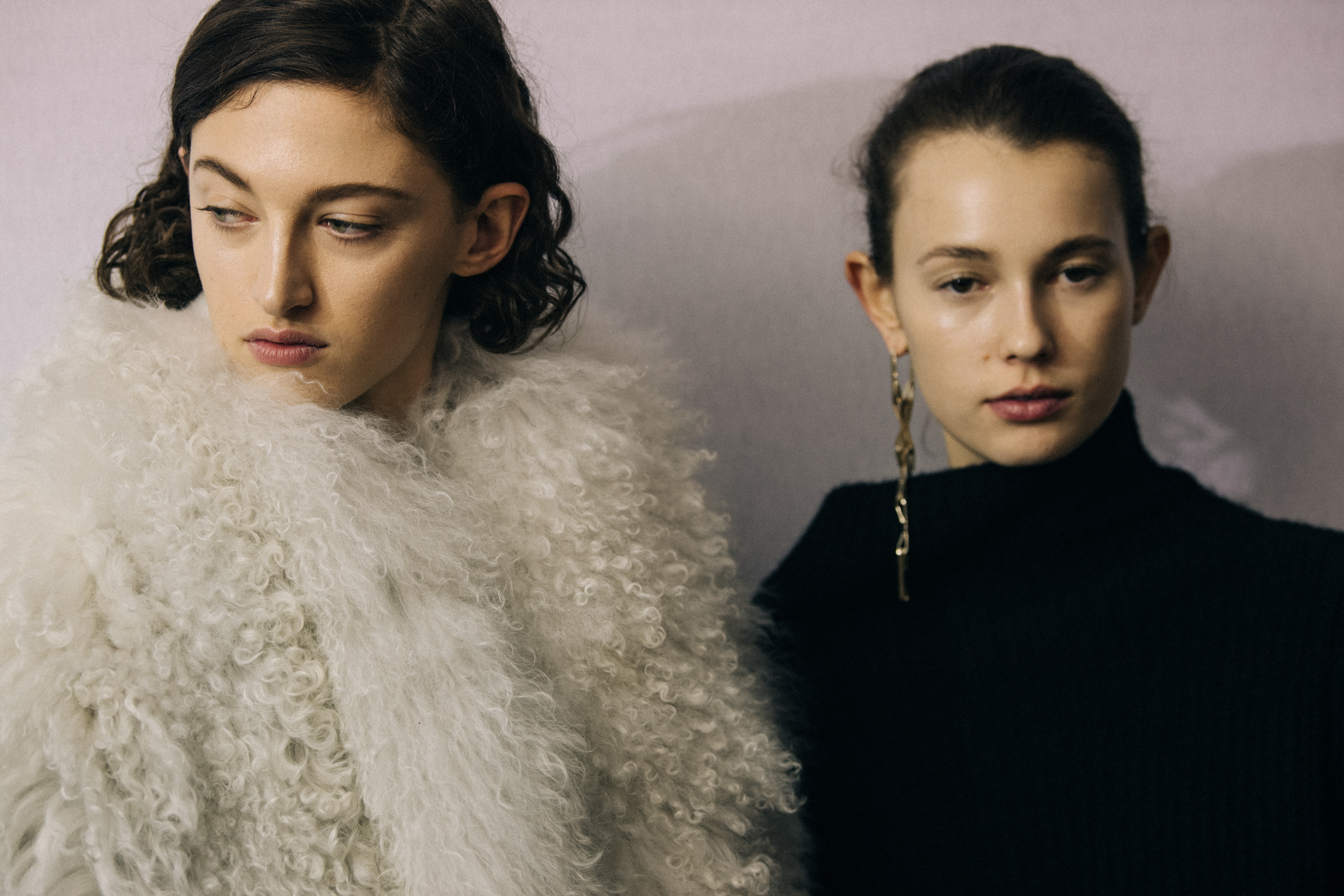 Mali Koopman backstage at Poiret