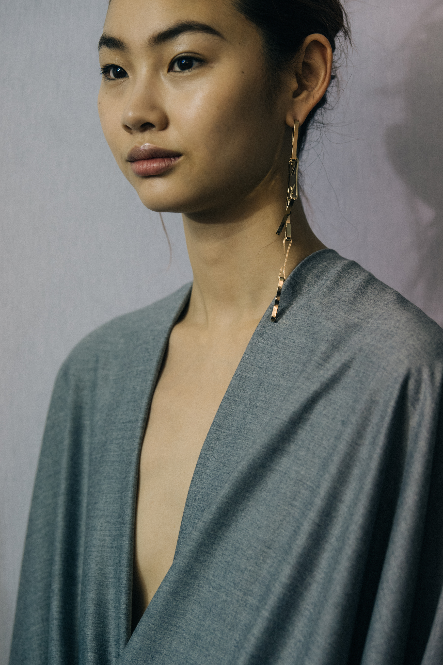 HoYeon Jung backstage at Poiret
