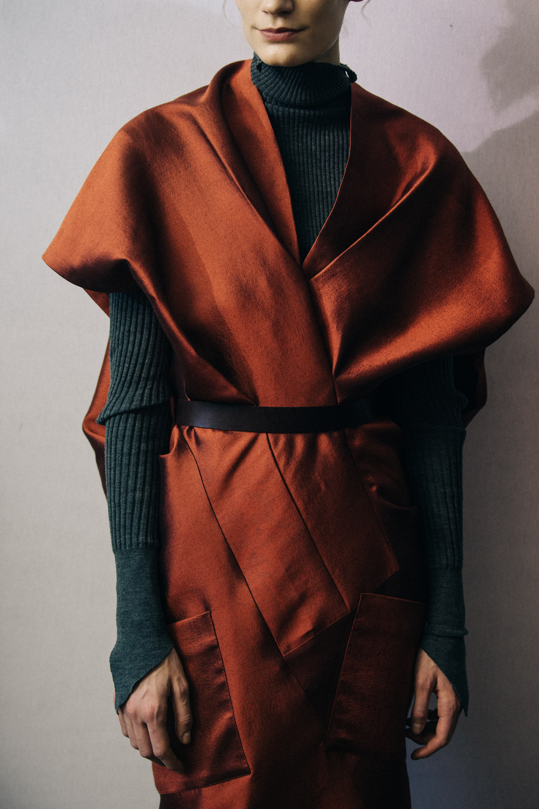 Lena Hardt backstage at Poiret