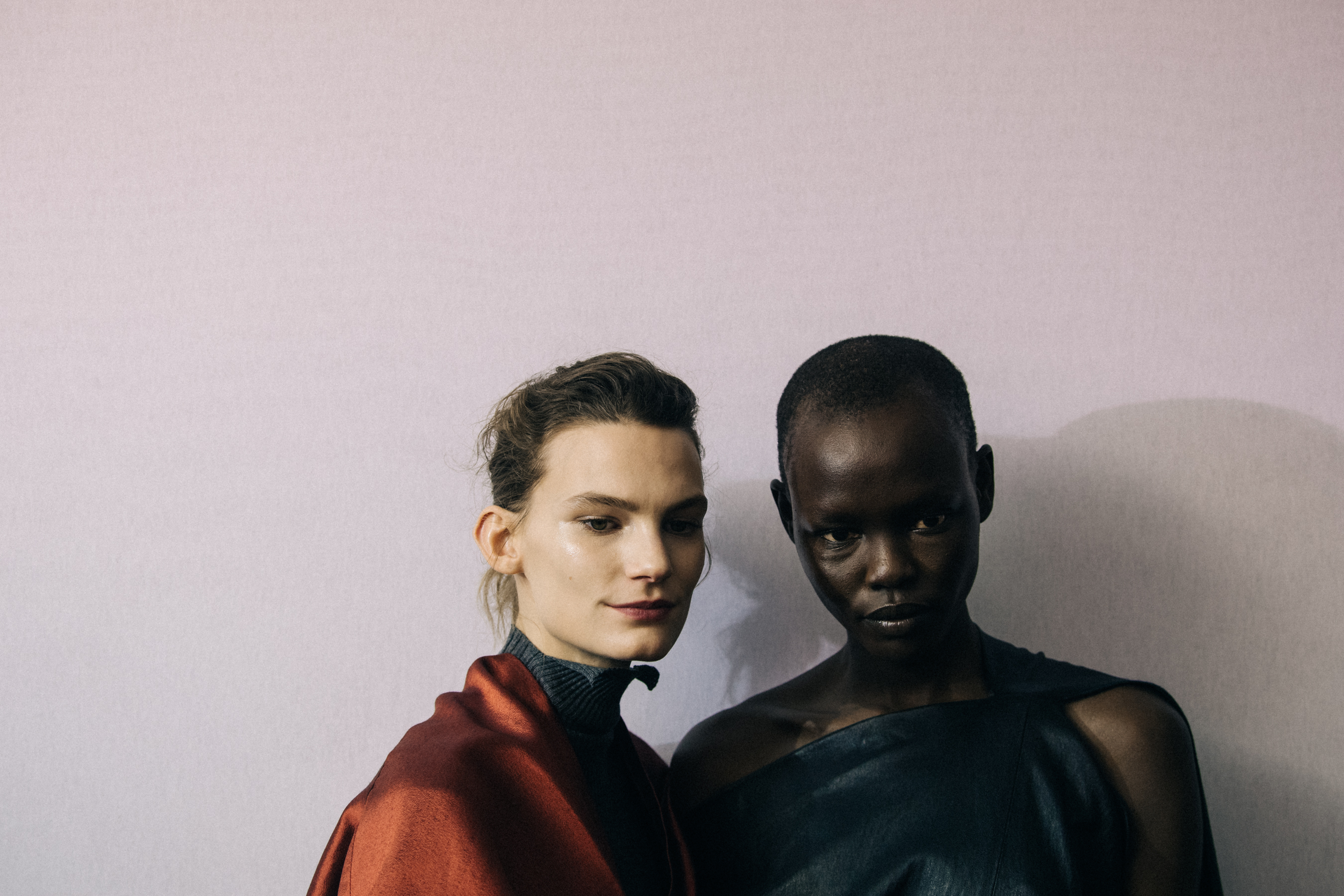 Grace Bol backstage at Poiret