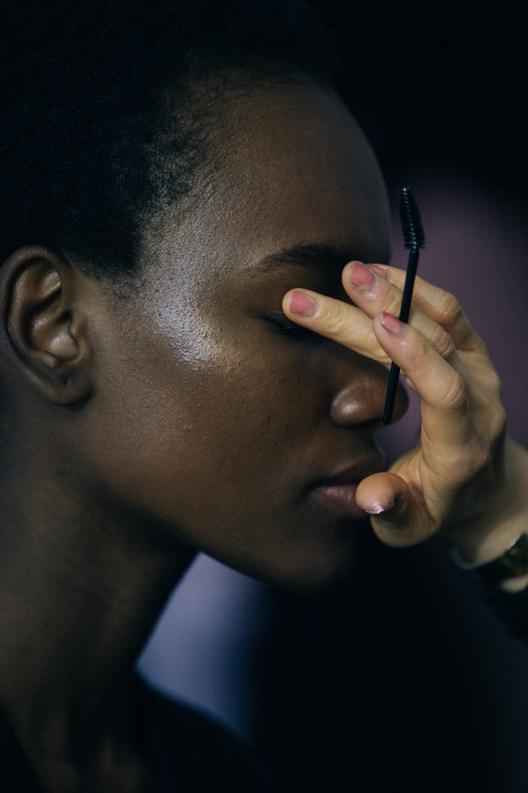 Harieth Paul backstage at Poiret