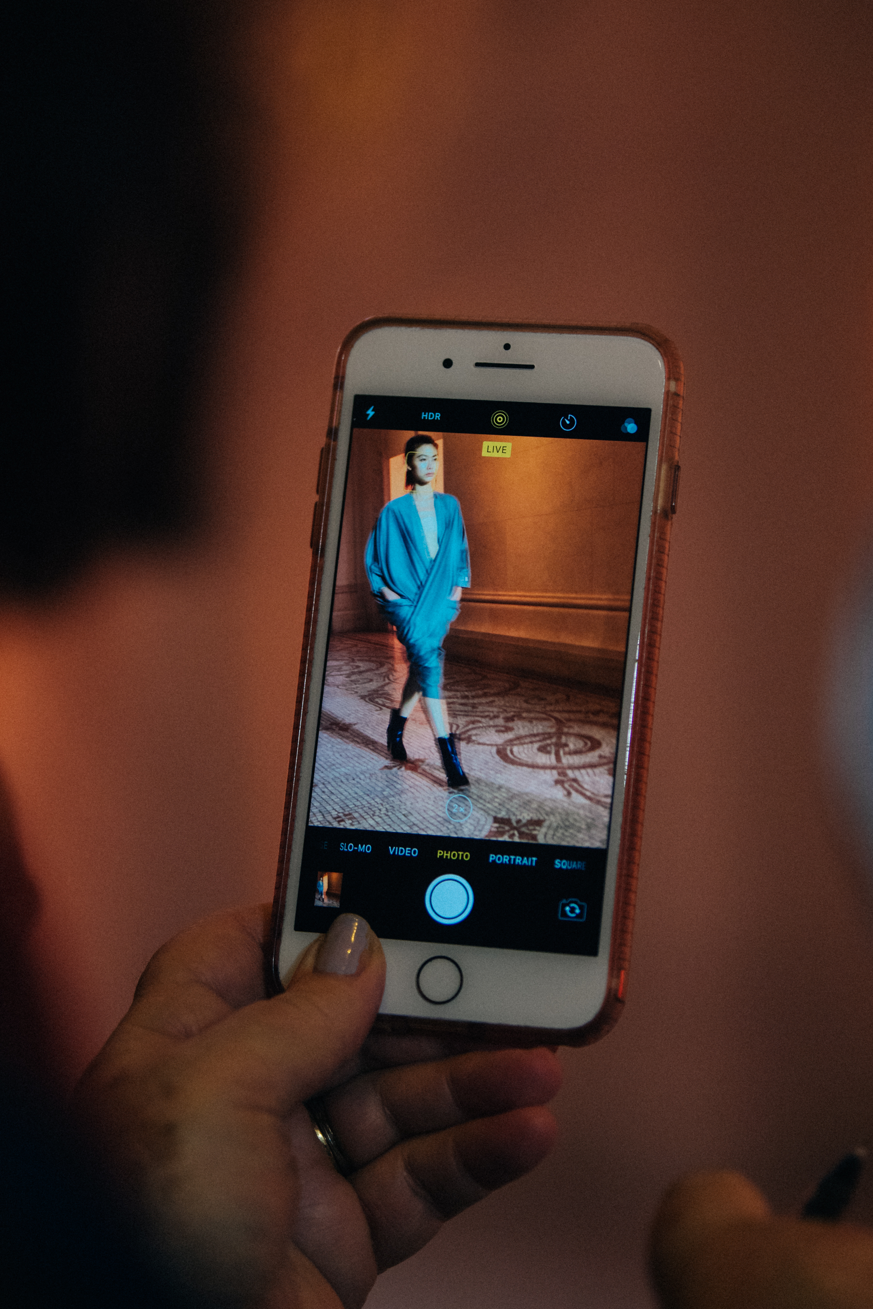 iPhone camera used on the runway