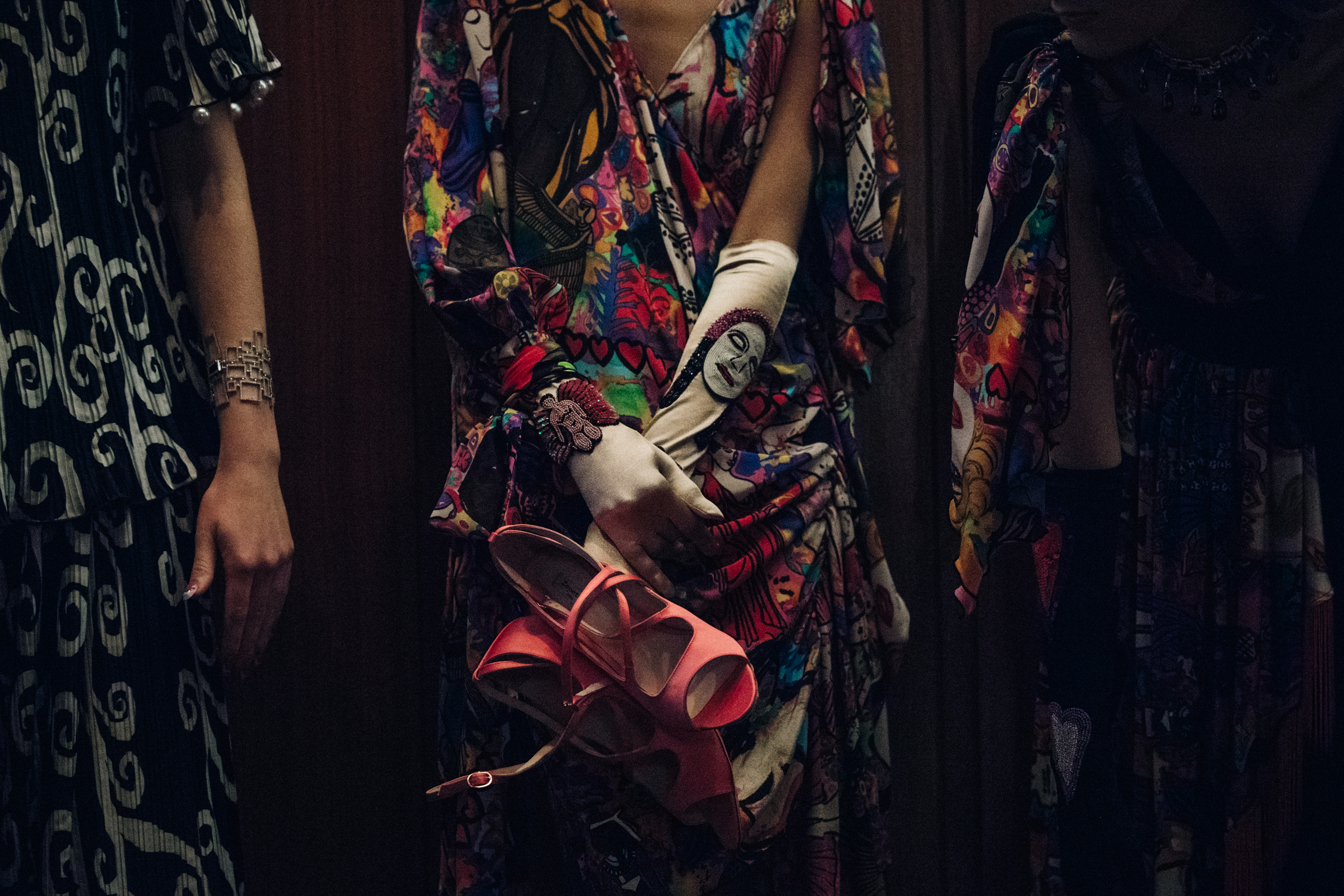 Richie Beras backstage at Romance Was Born
