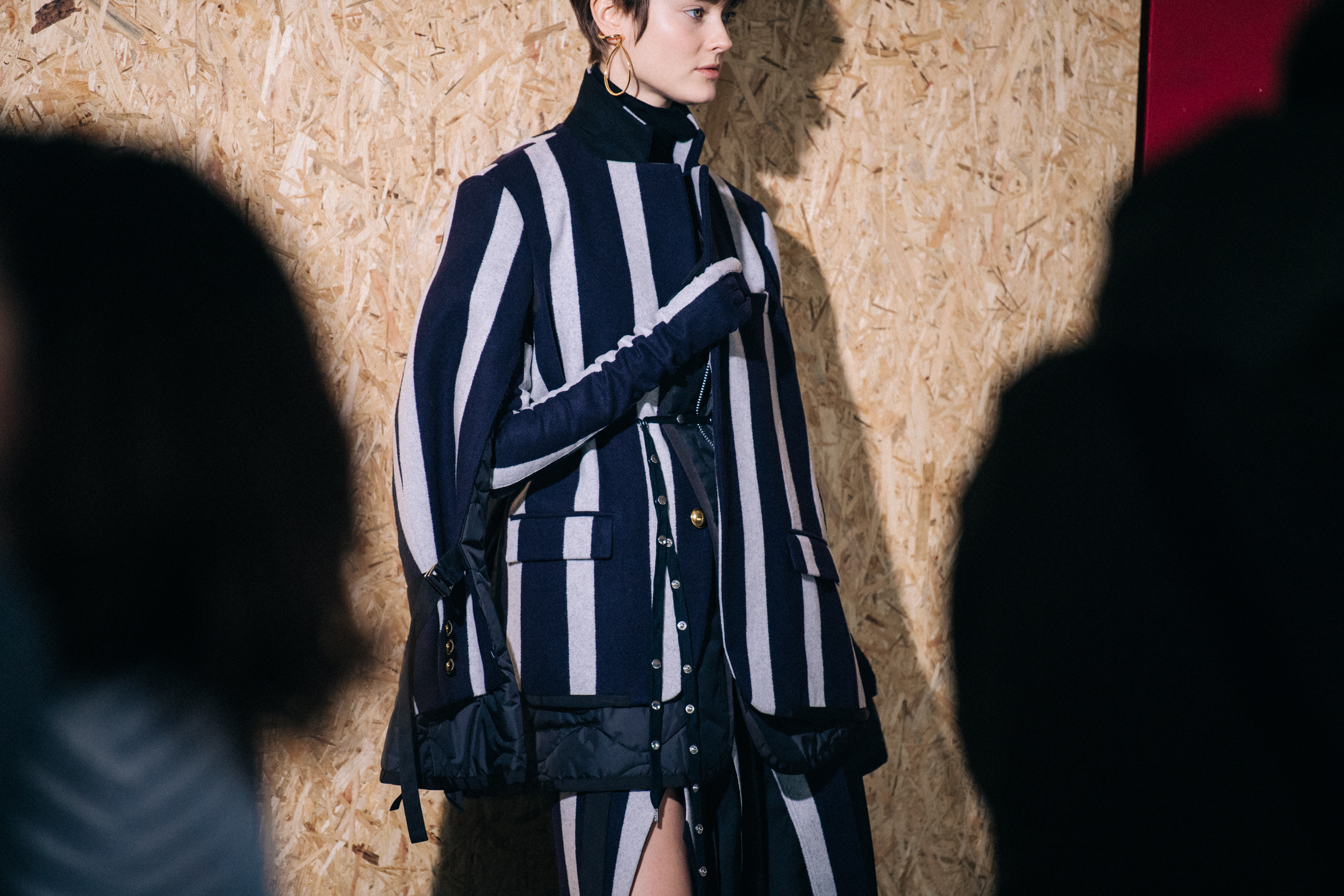 Monika Jac Jagaciak backstage at Sacai