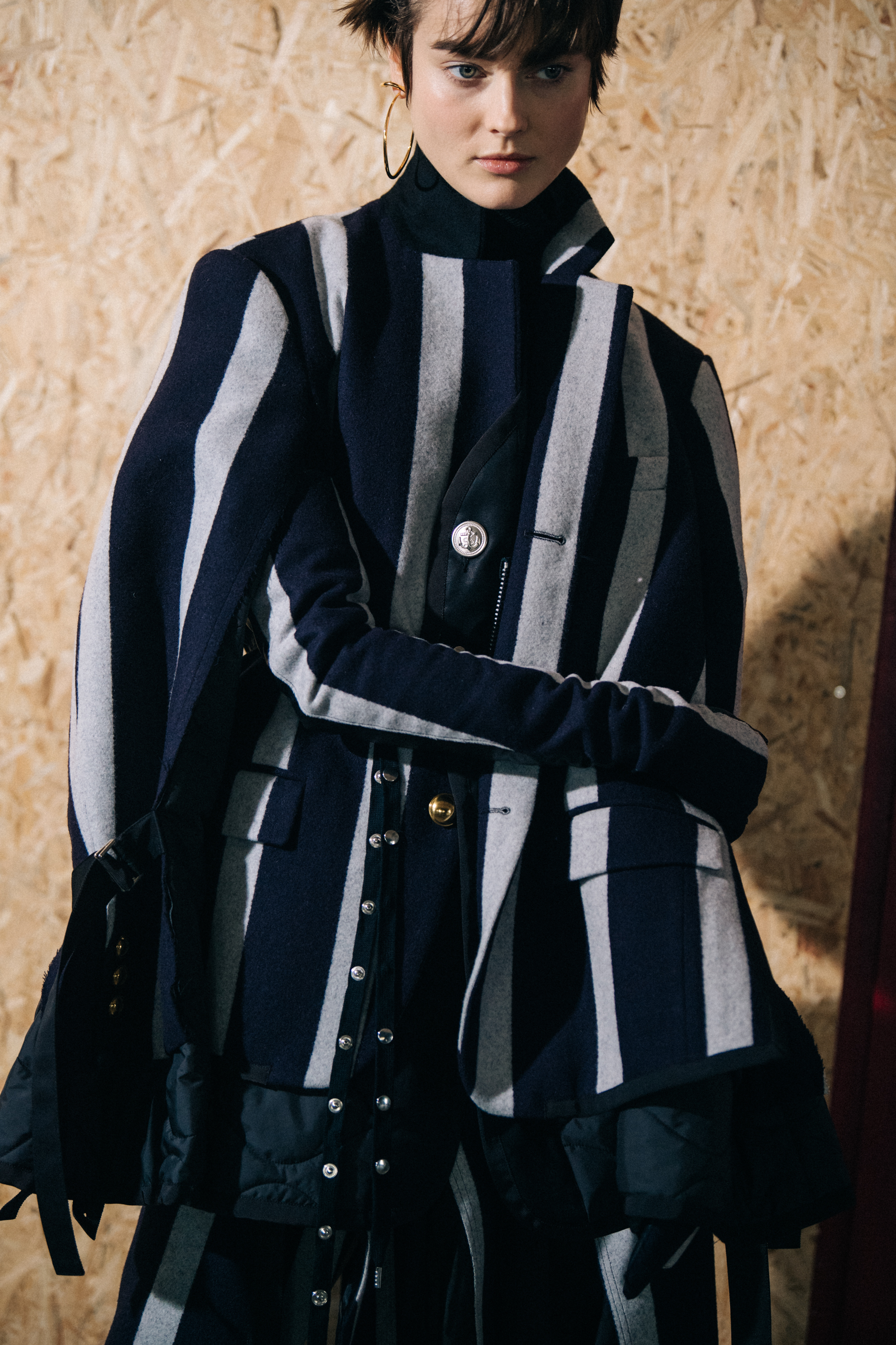 Monika Jac Jagaciak backstage at Sacai