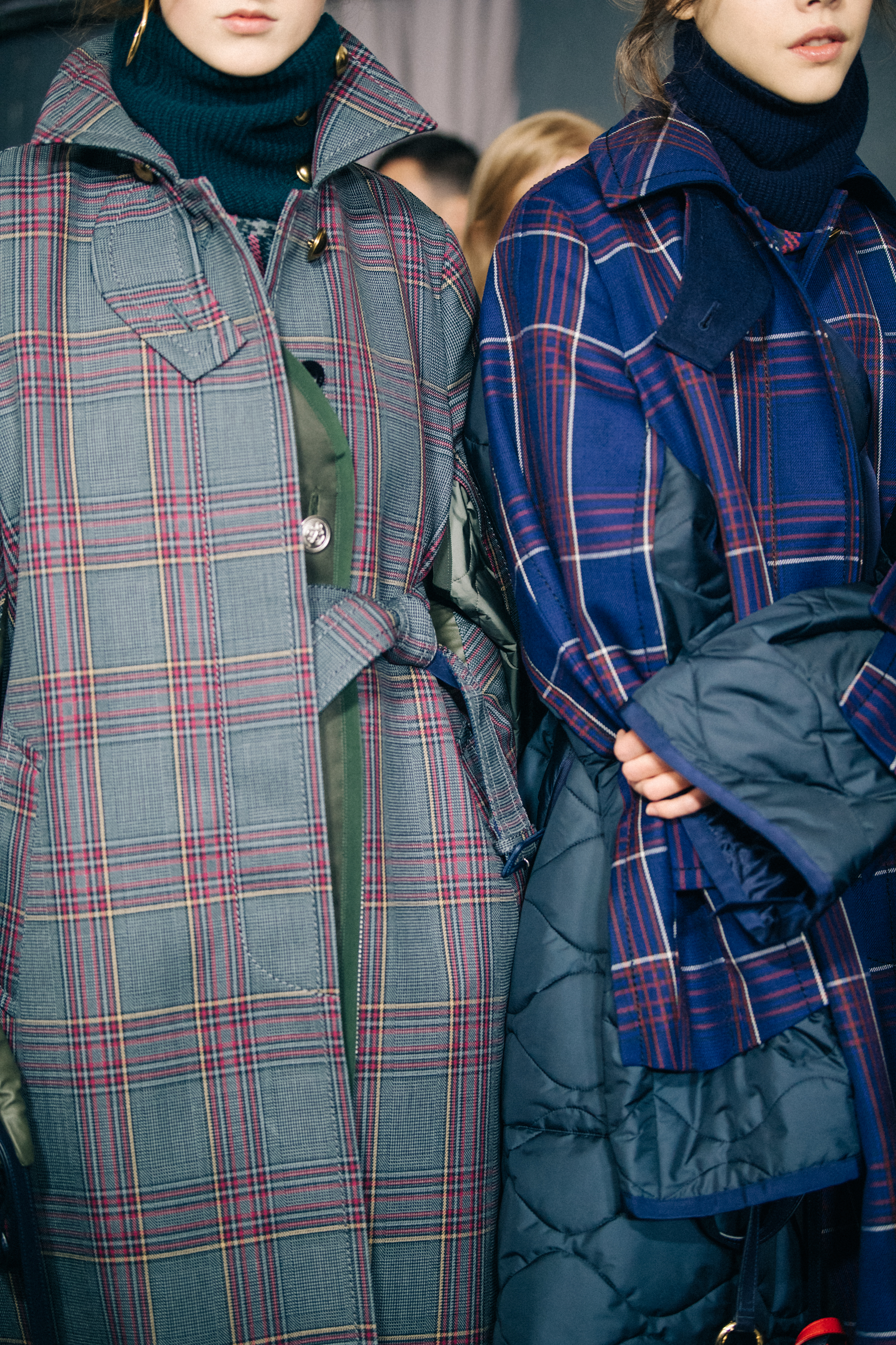 Lea Julian backstage at Sacai