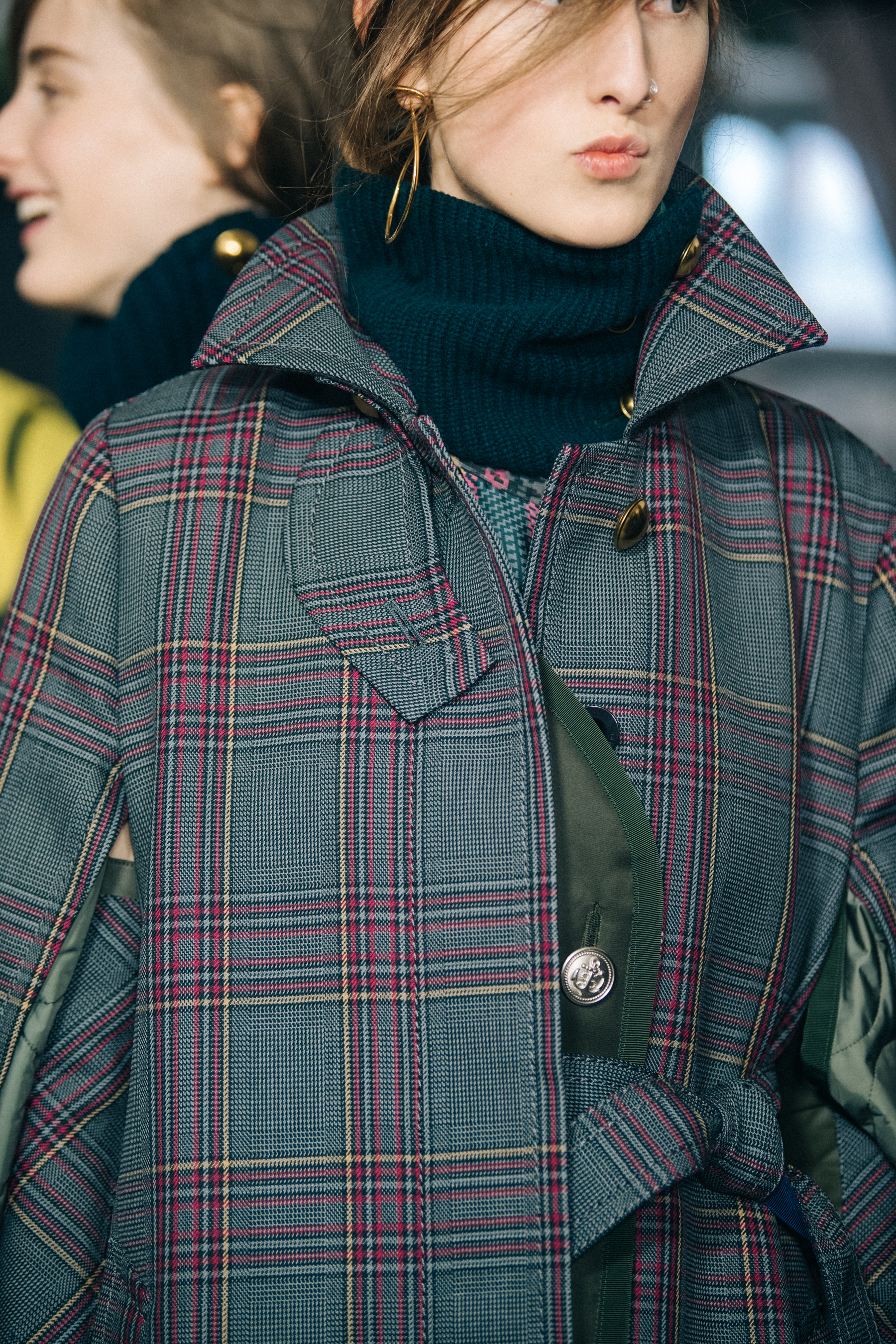 Jay Wright backstage at Sacai