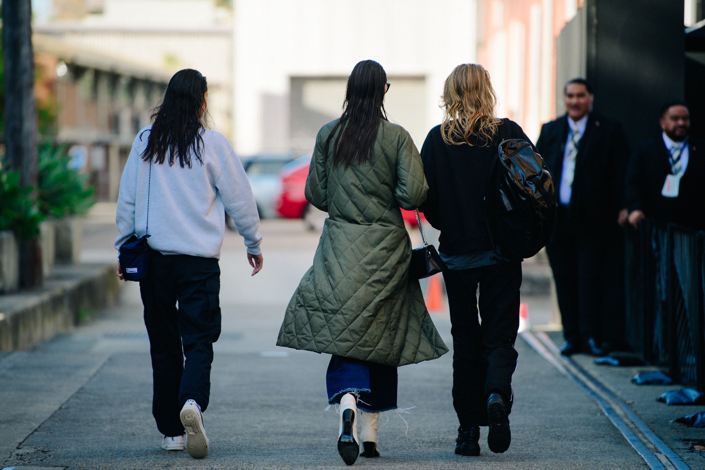 Models leaving show