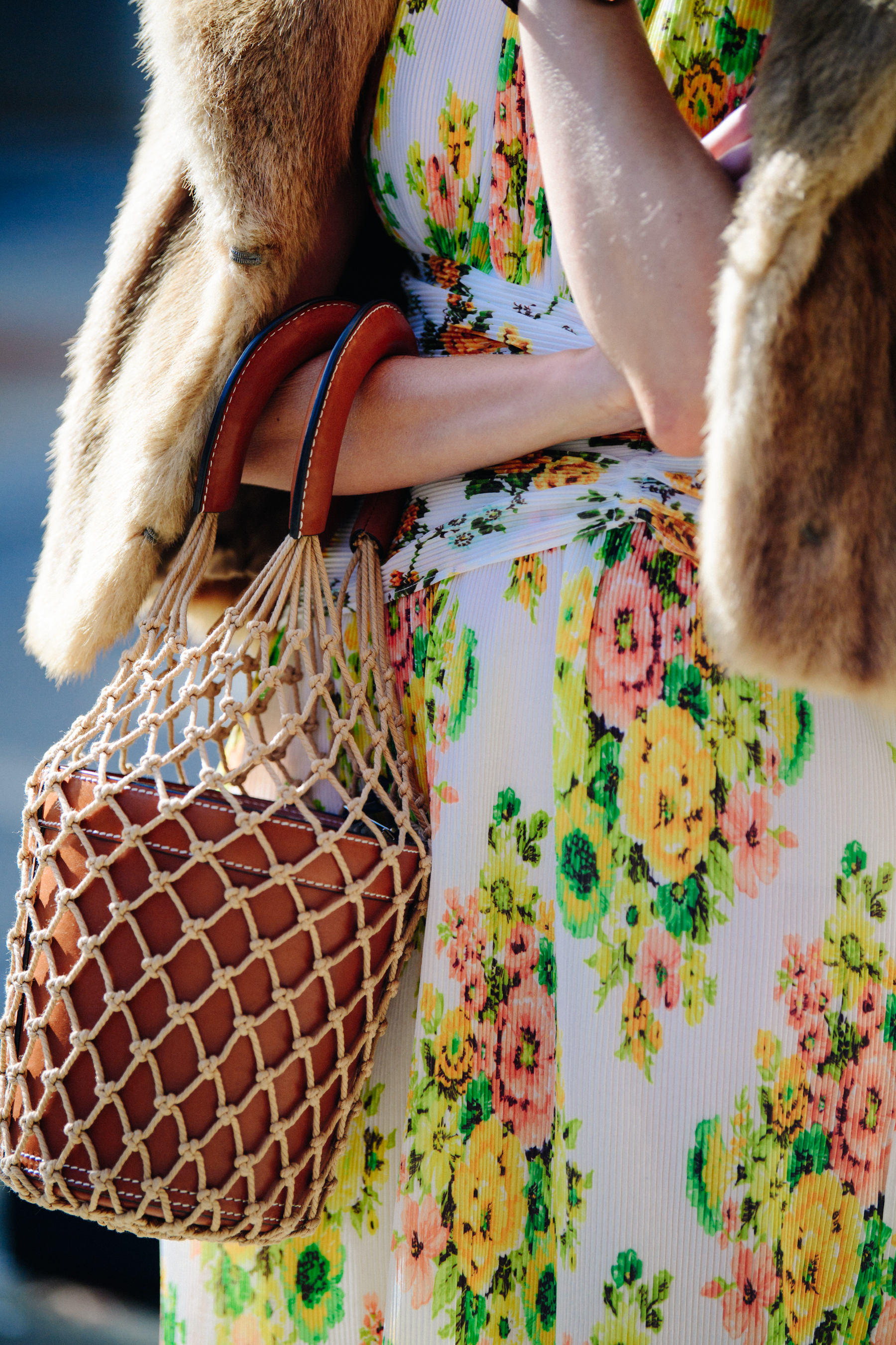 Woman carrying net bag