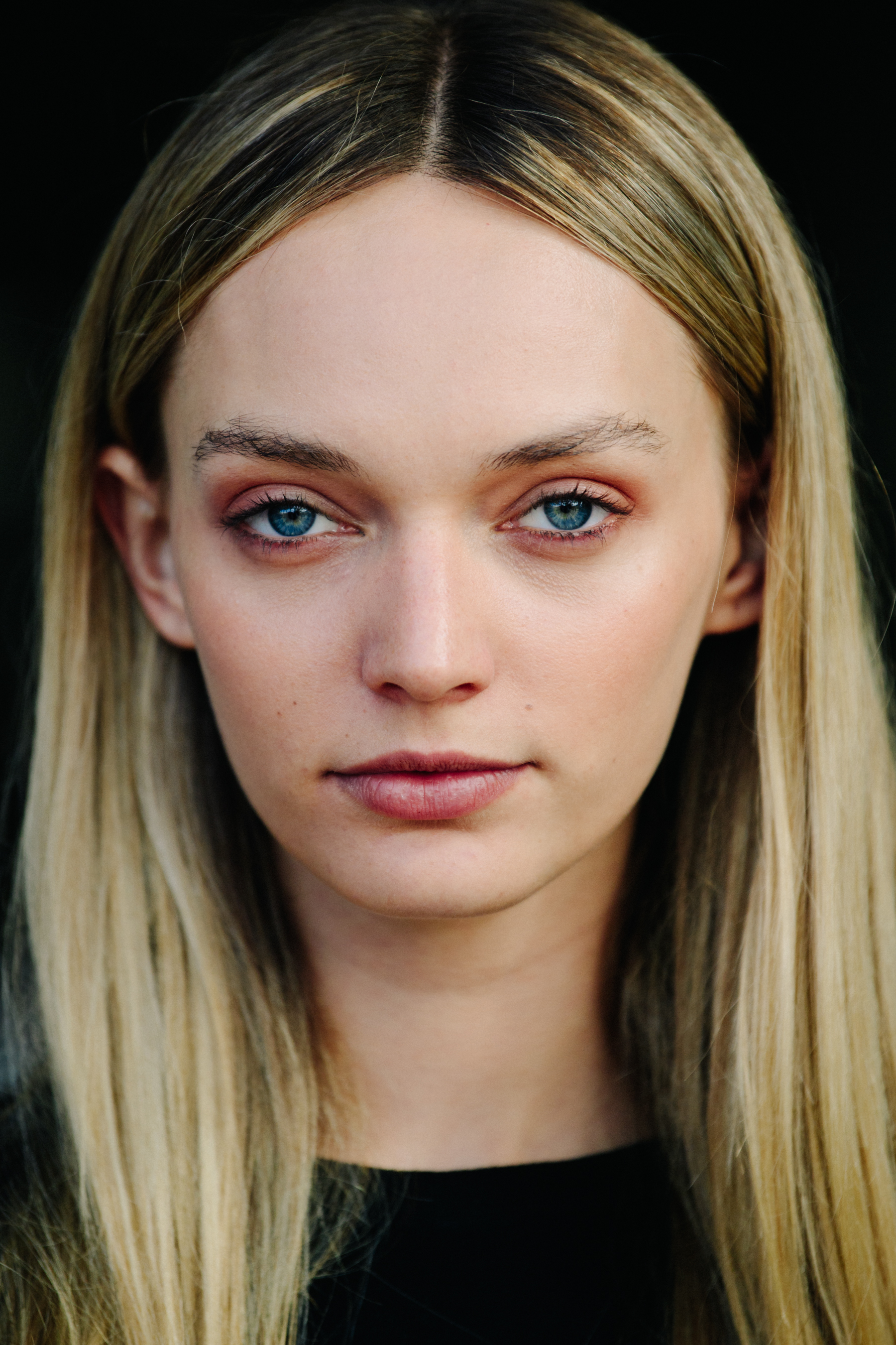 Portrait of Australian model with blonde hair