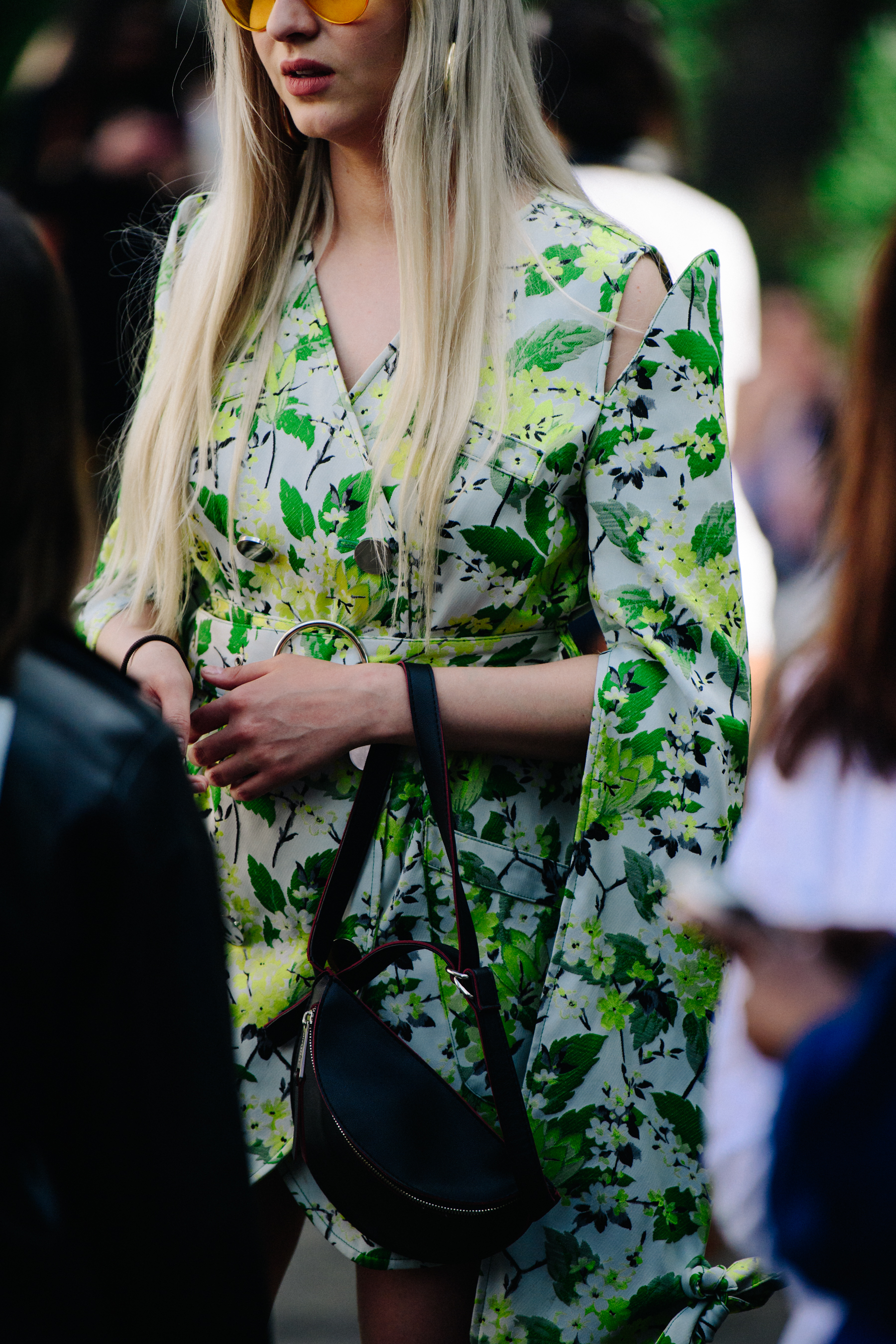 Russian woman wearing floral dress