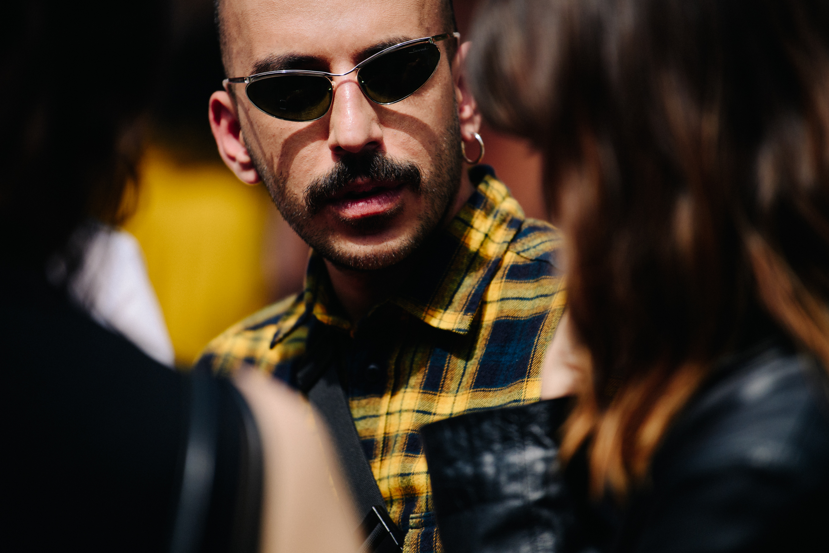 Man wearing black sunglasses