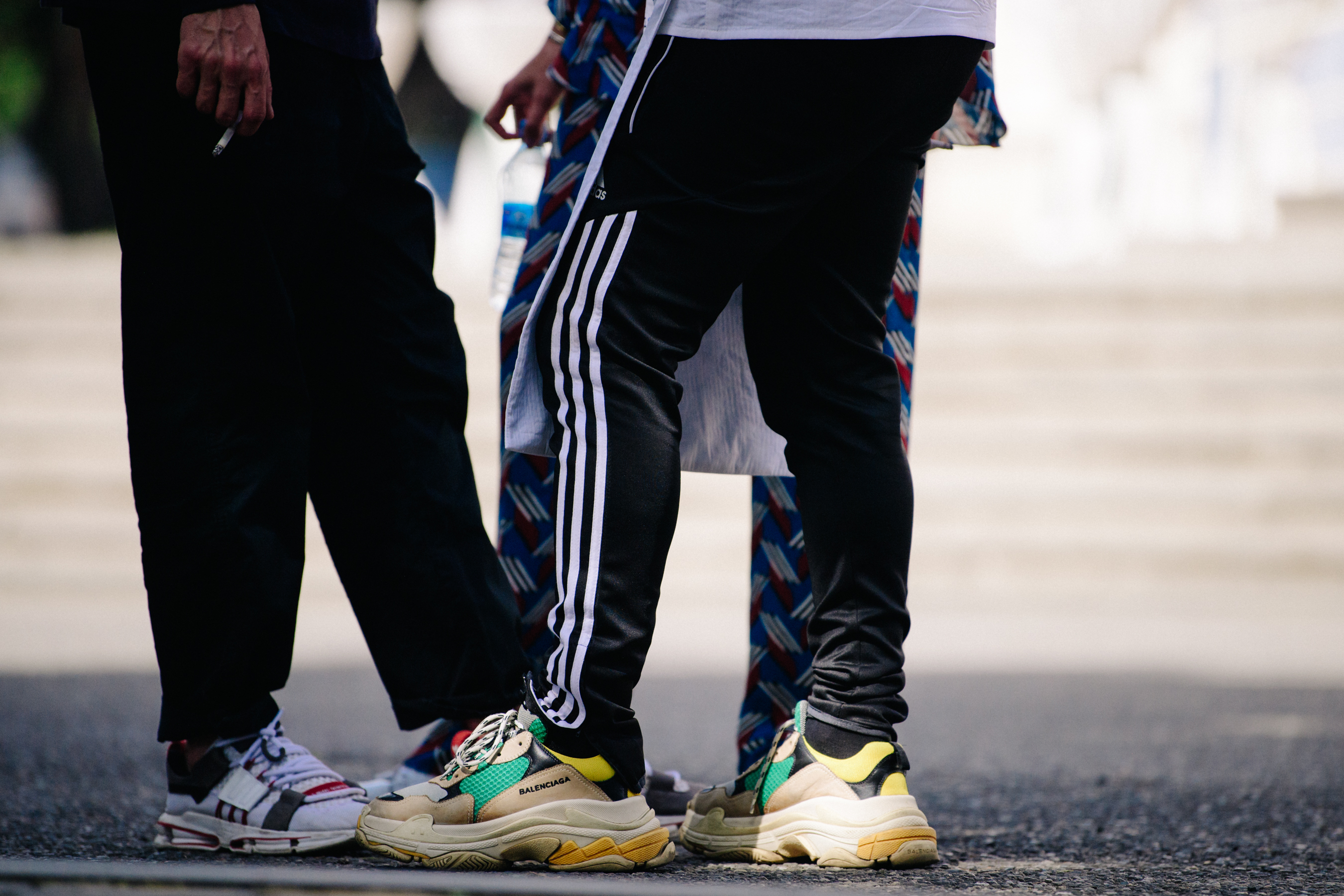 Couple wearing sneakers