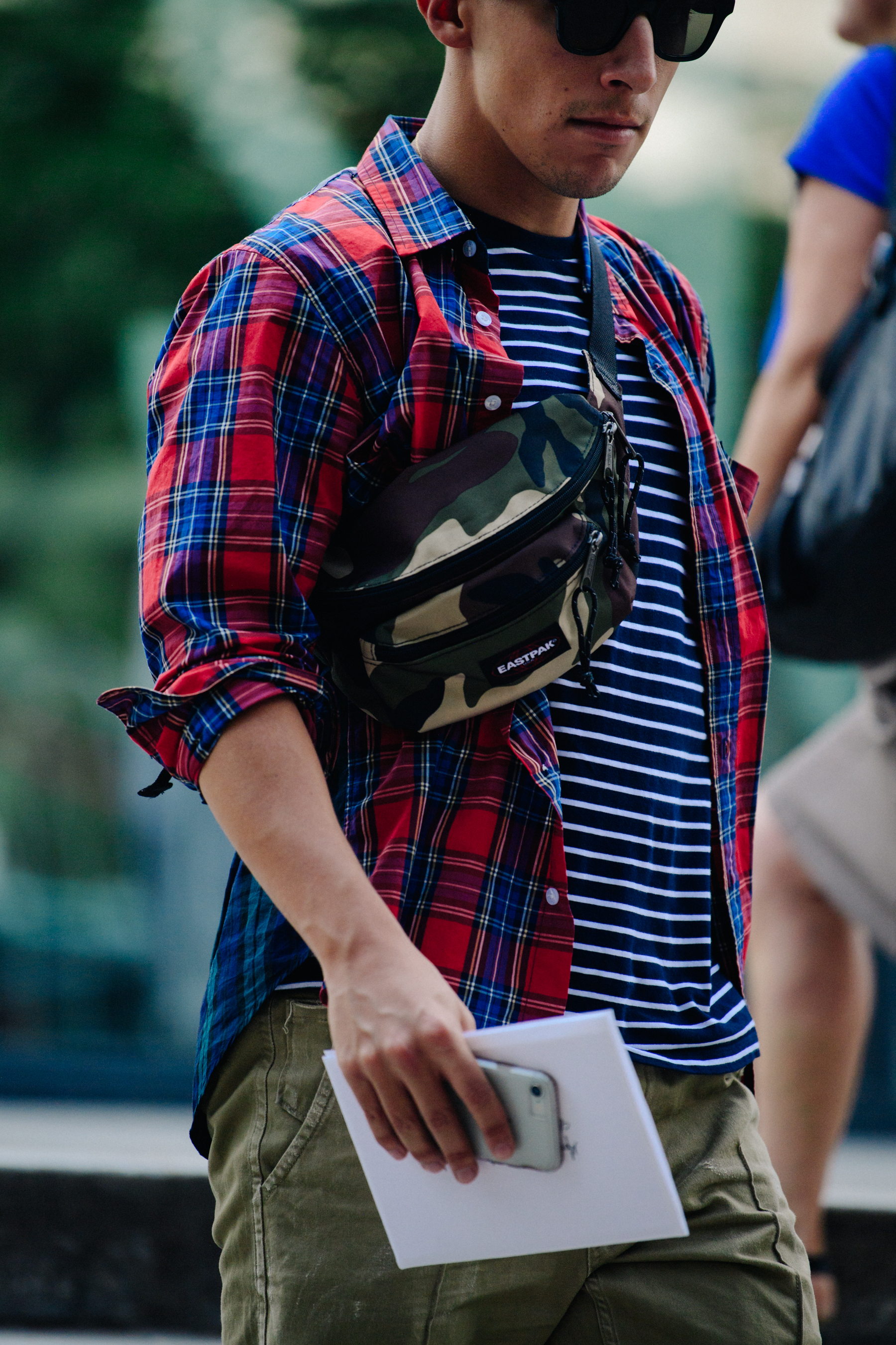Man wearing red check shirt