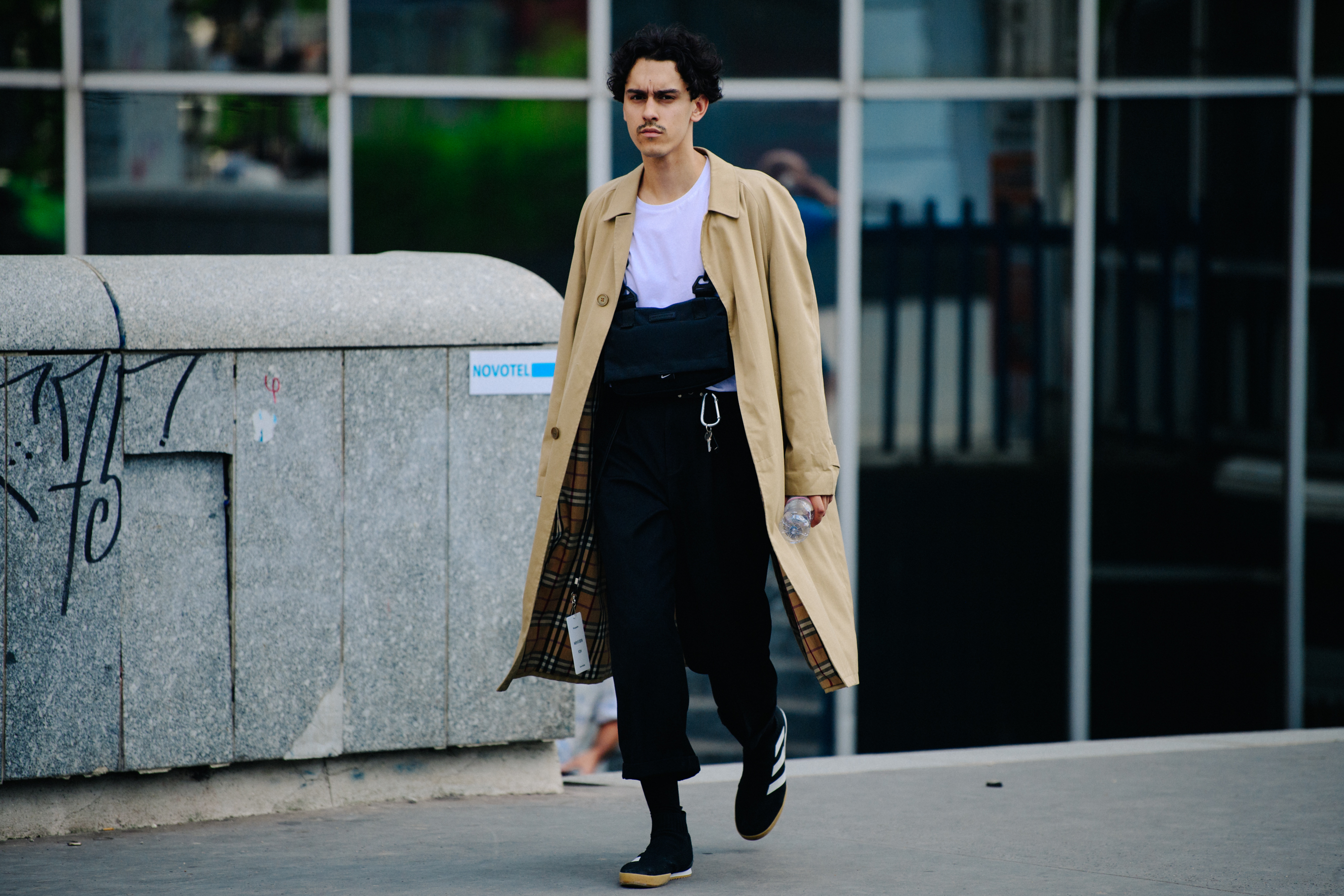 Man wearing long coat