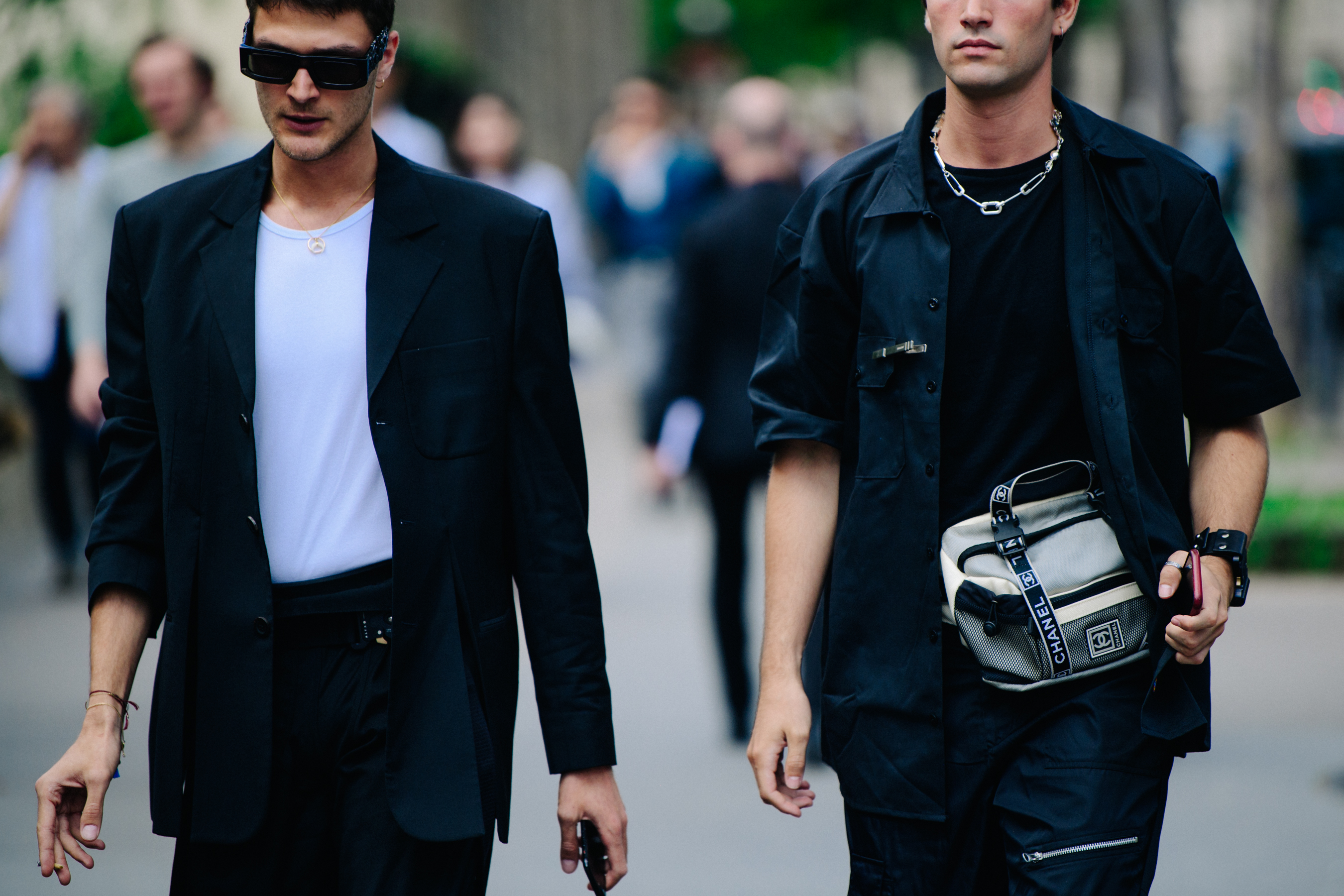 Two men wearing black