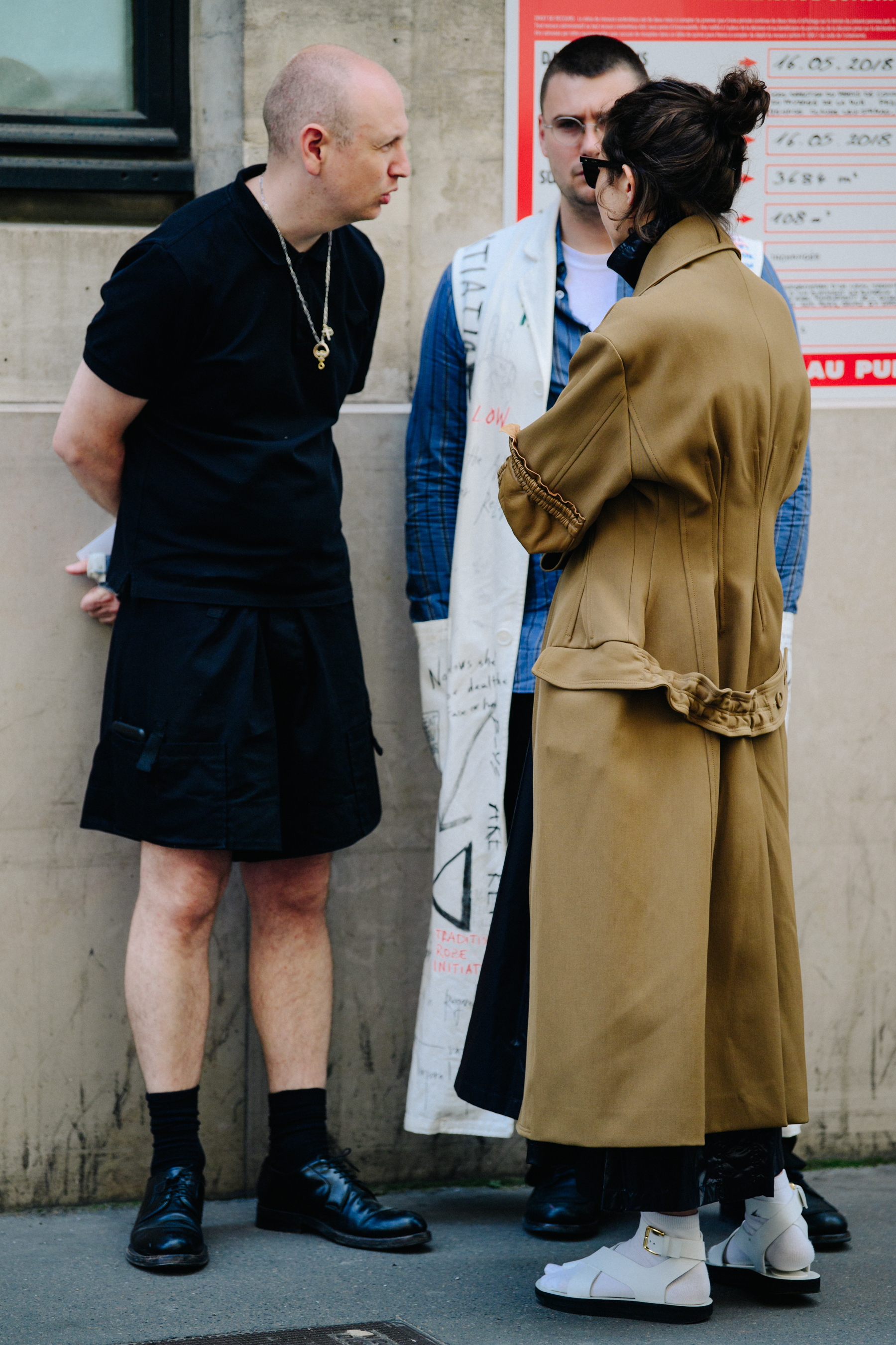 Three French fashionable people