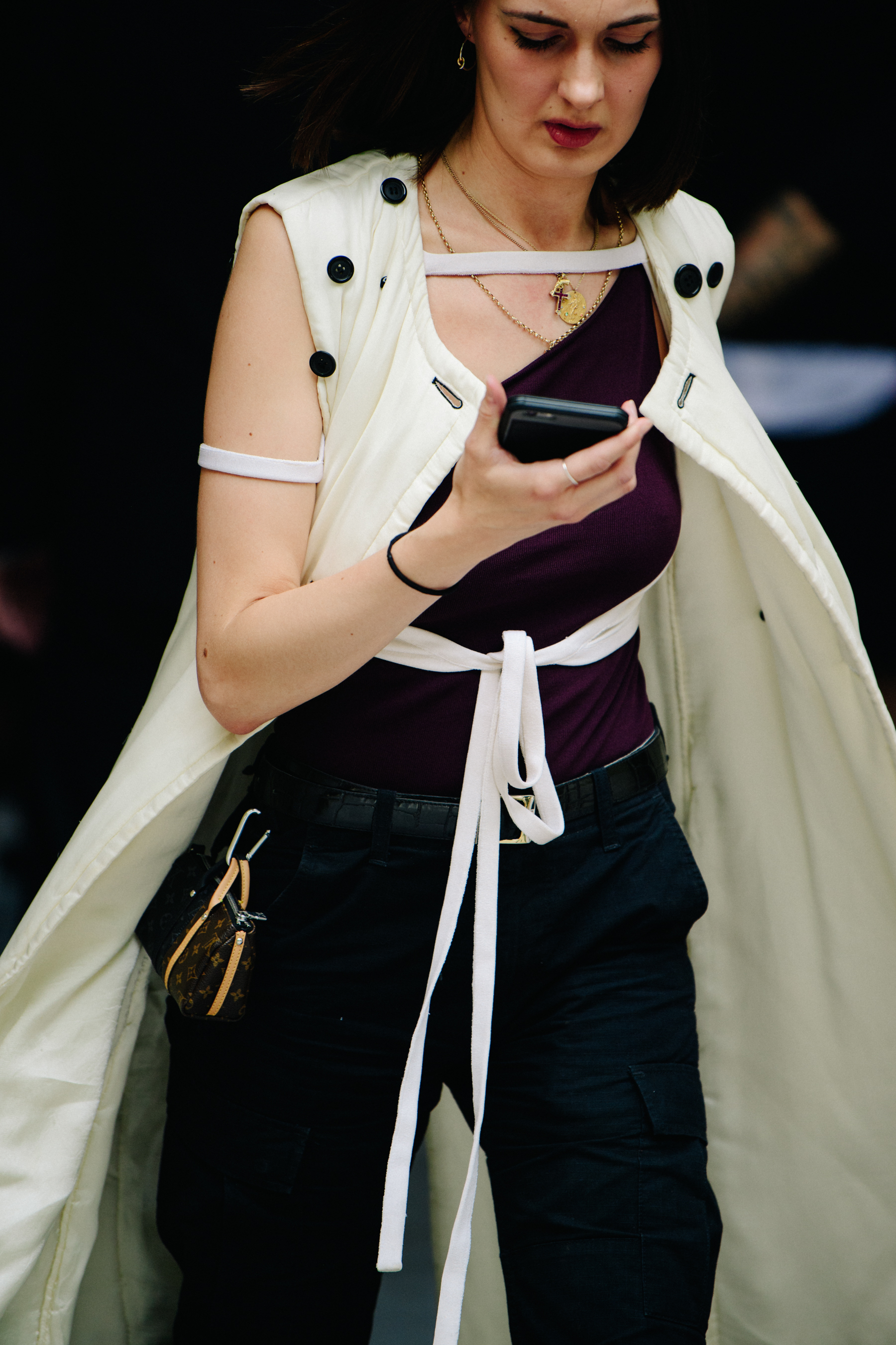 Woman wearing Louis Vuitton