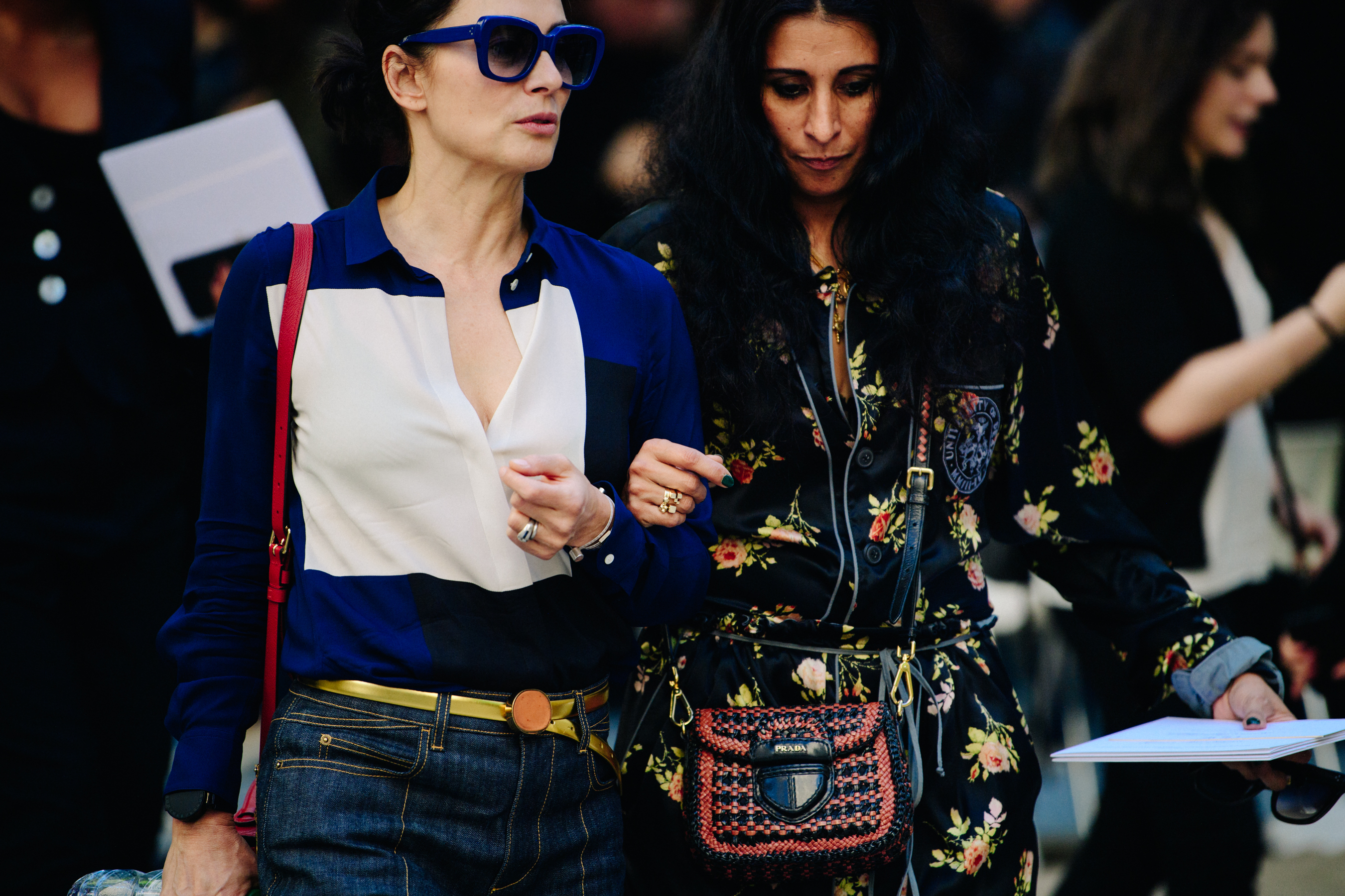 Couple wearing colourful outfits