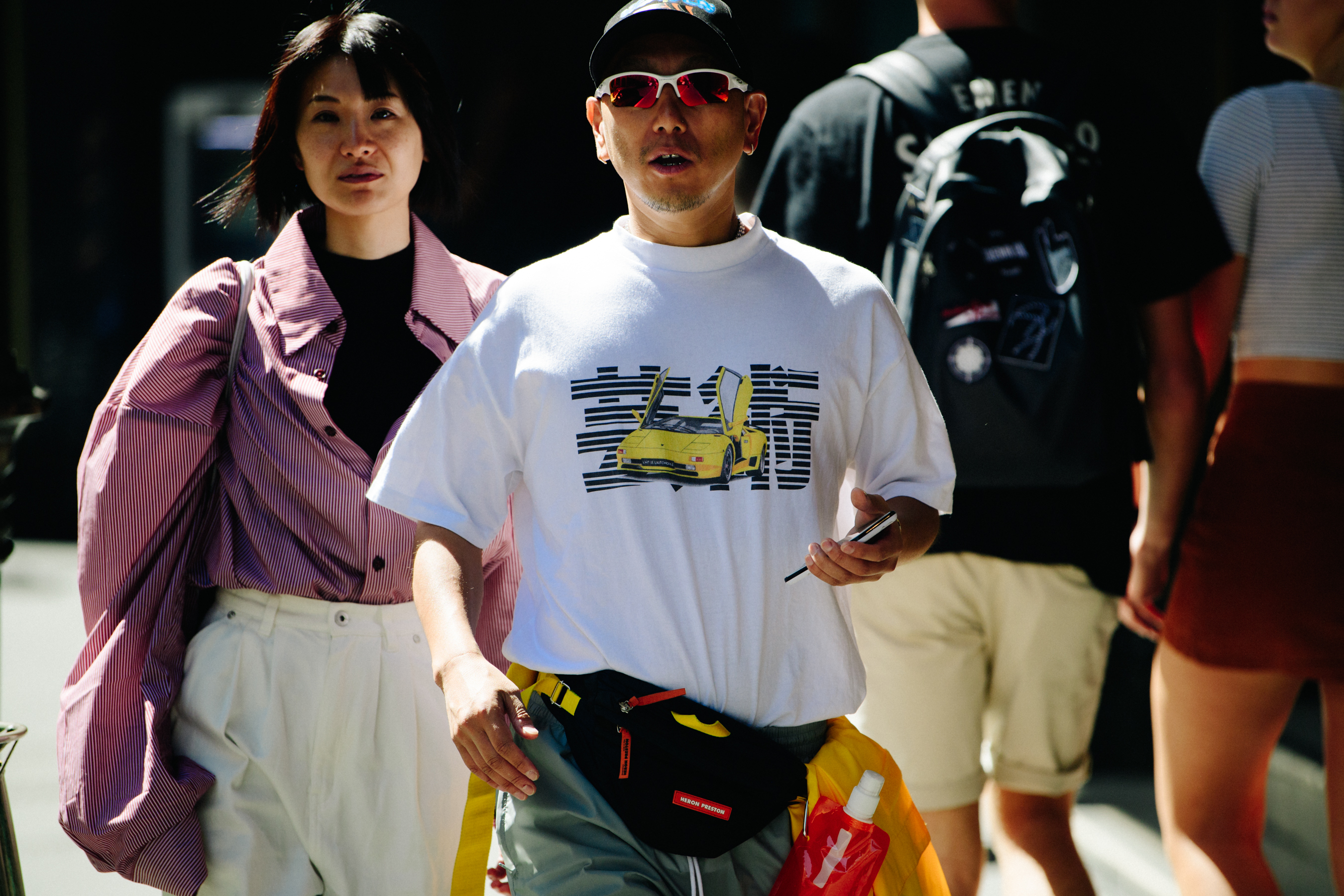 Asian couple wearing stylish clothing
