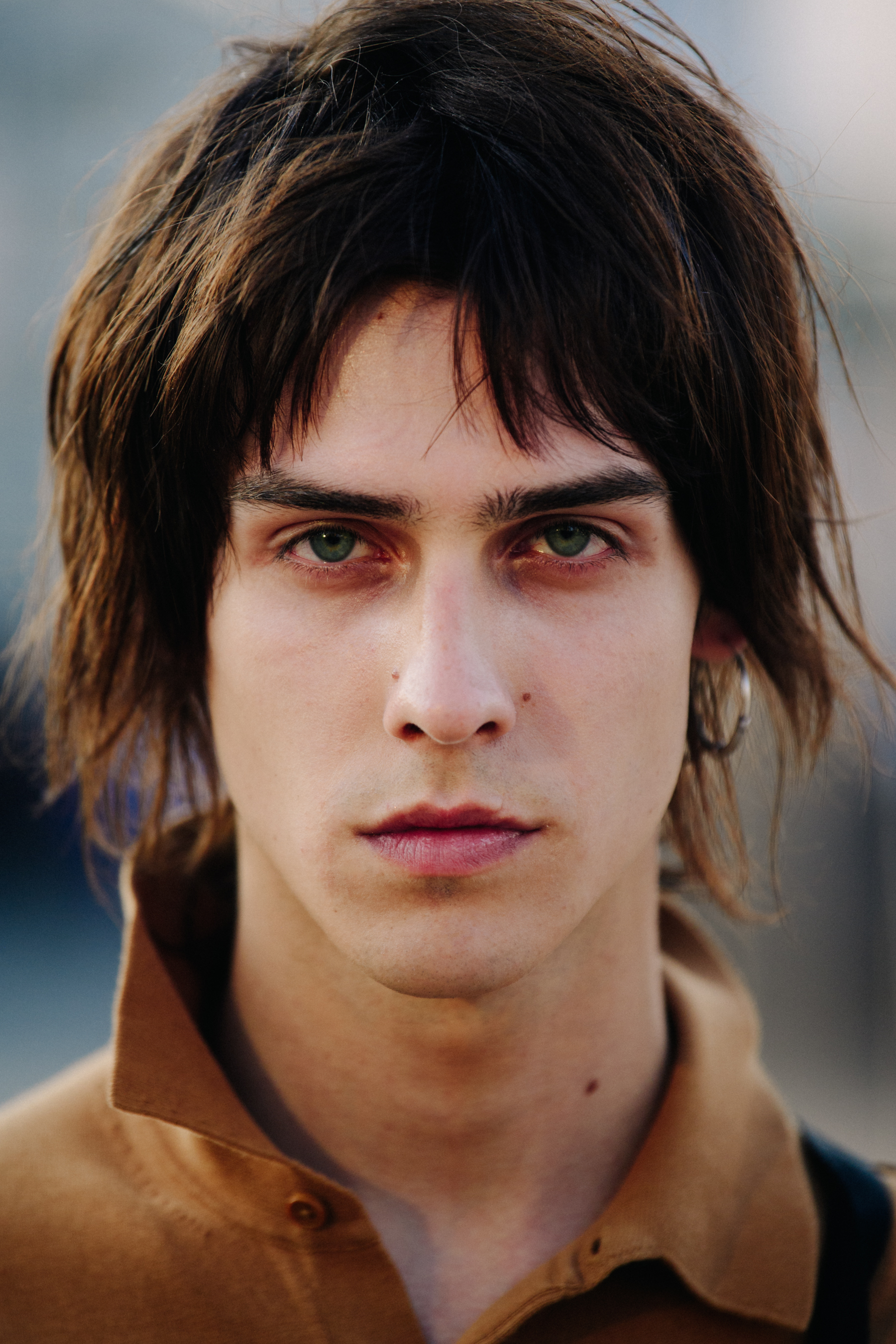 Portrait of model with green eyes
