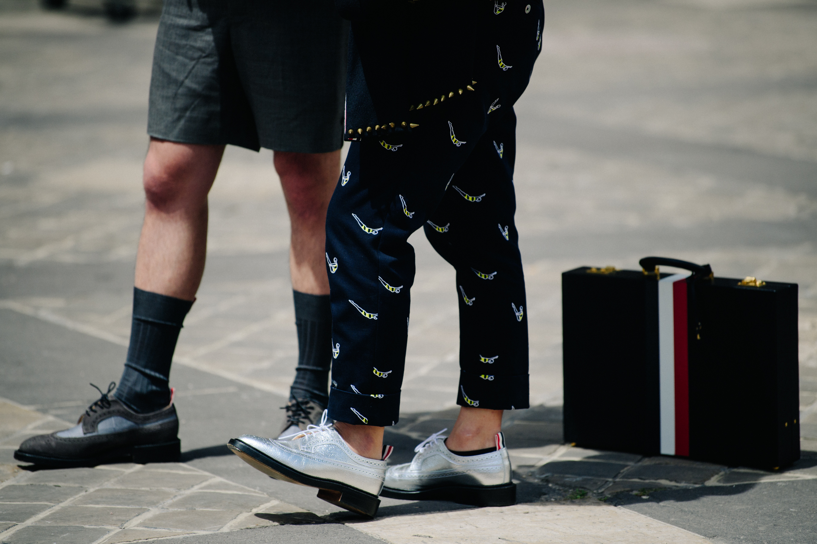 Couple wearing smart shoes