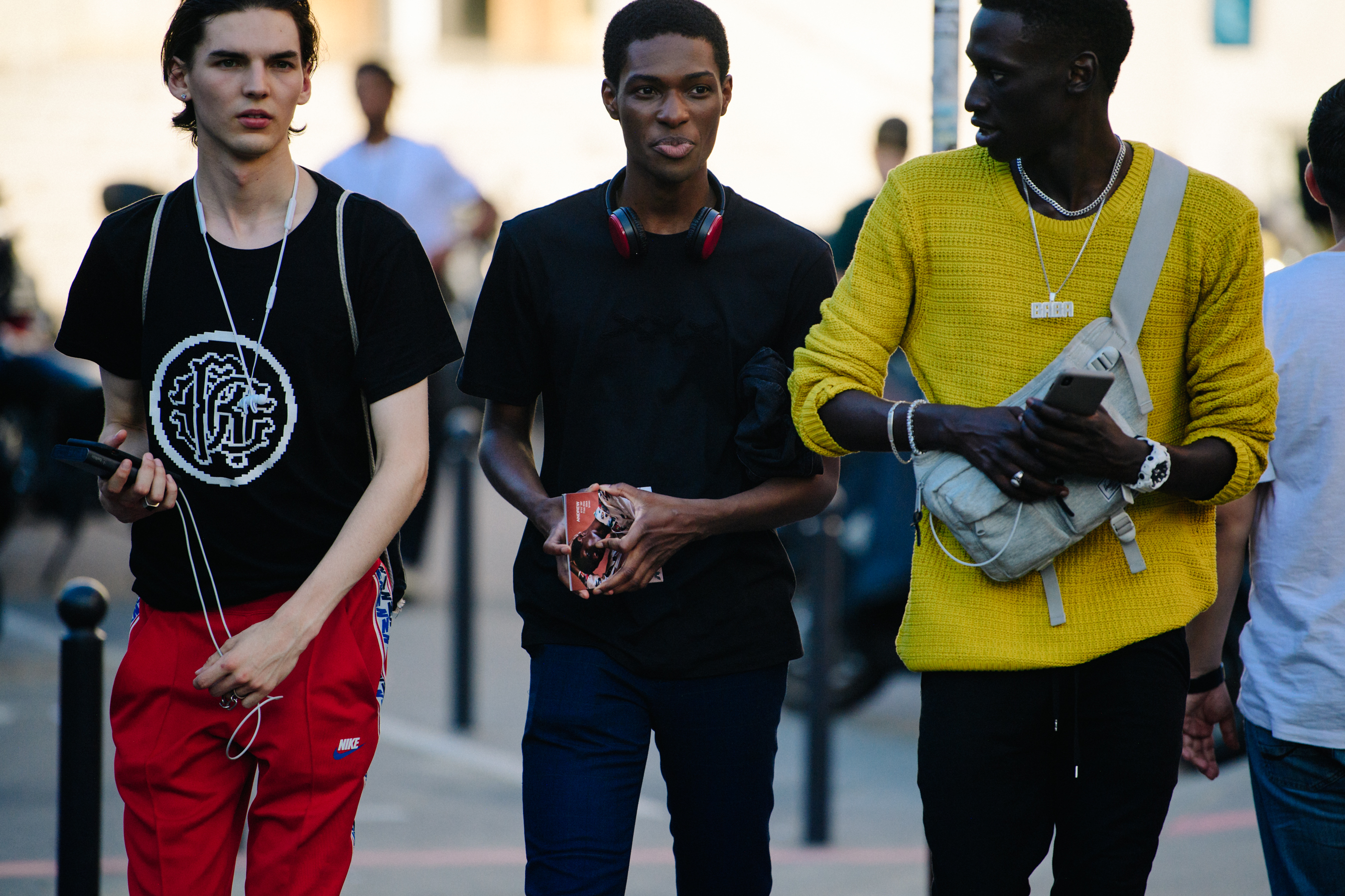 Three models leaving show