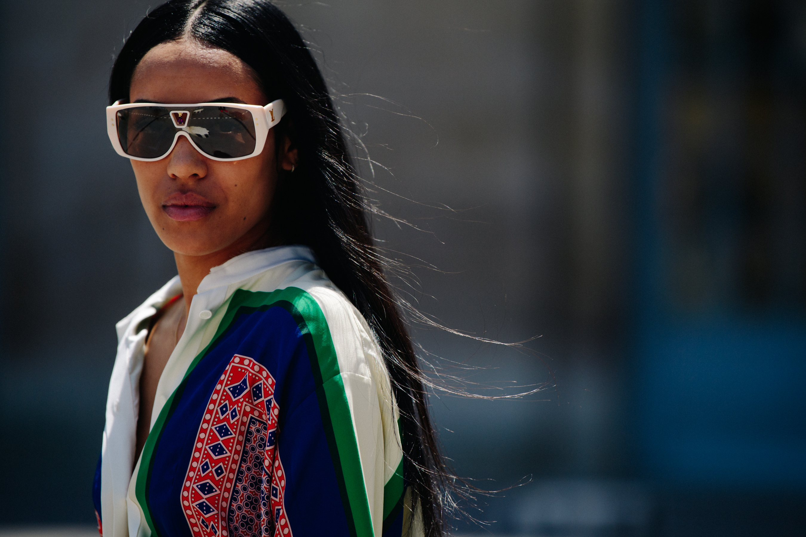 Woman wearing Louis Vuitton