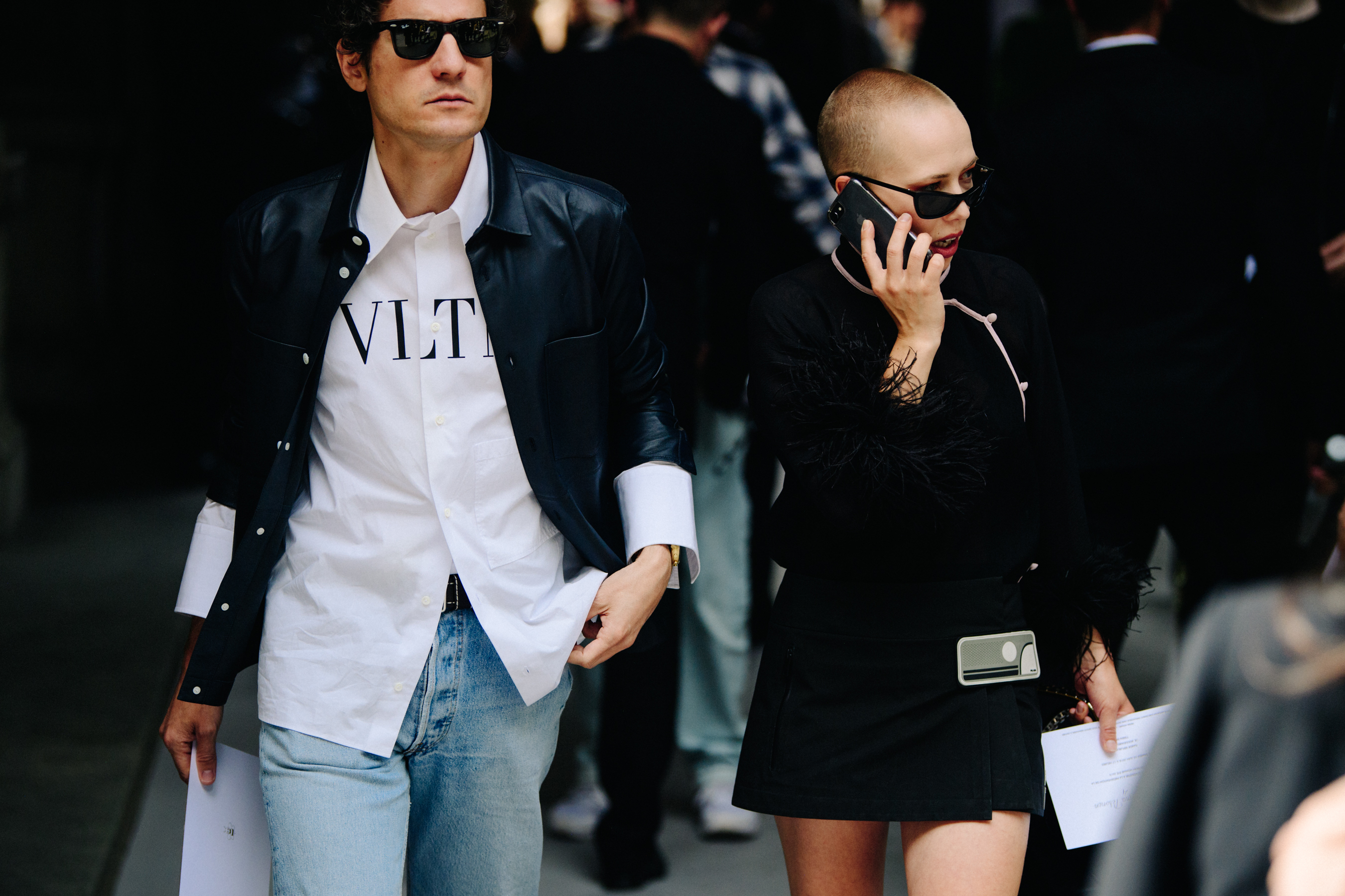 Couple wearing dark jackets