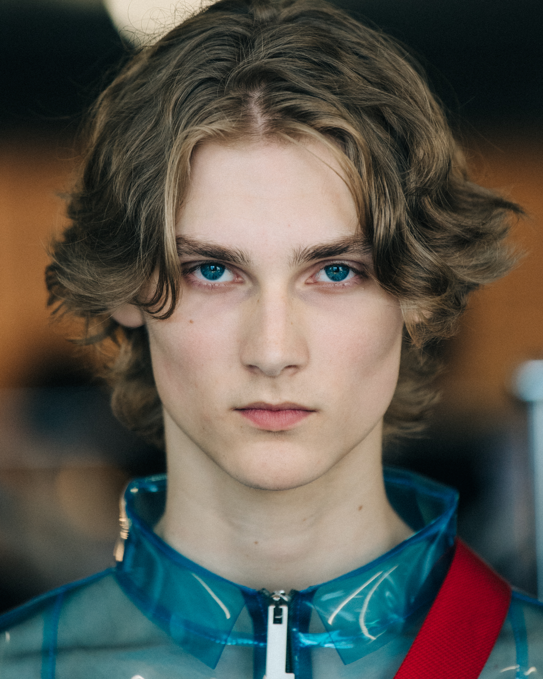 Portrait of model with blonde hair