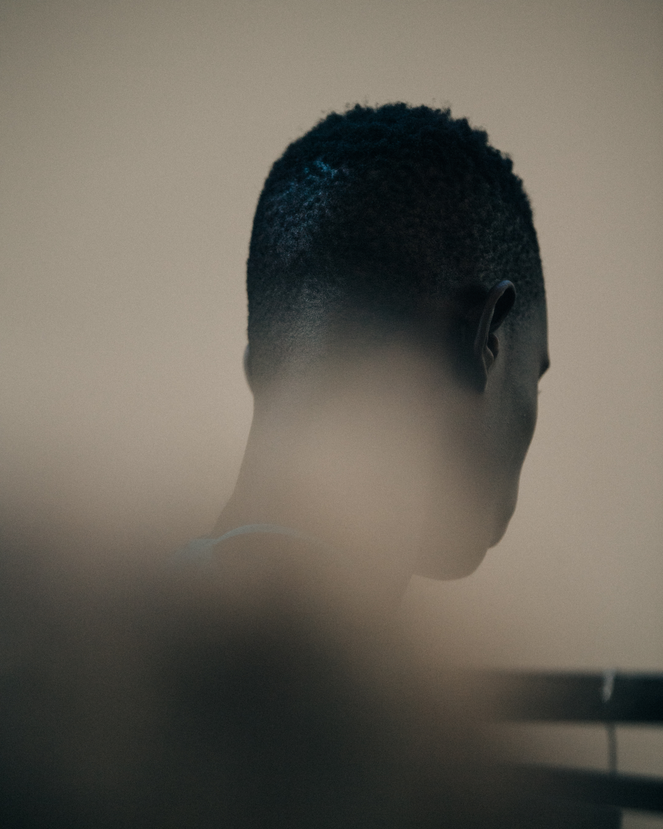 Jeffrey Obed backstage at Cottweiler
