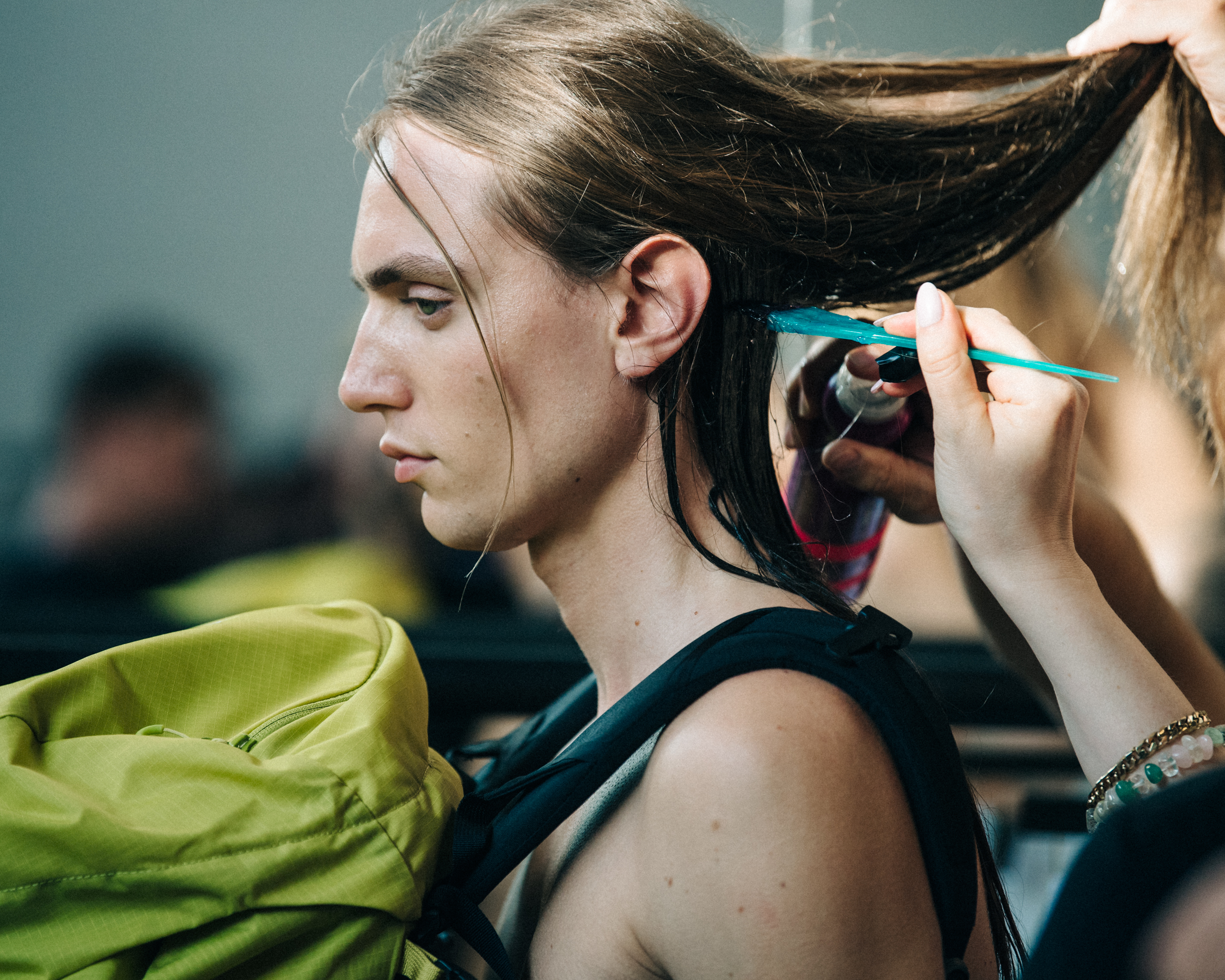 Marco Torri backstage at Cottweiler