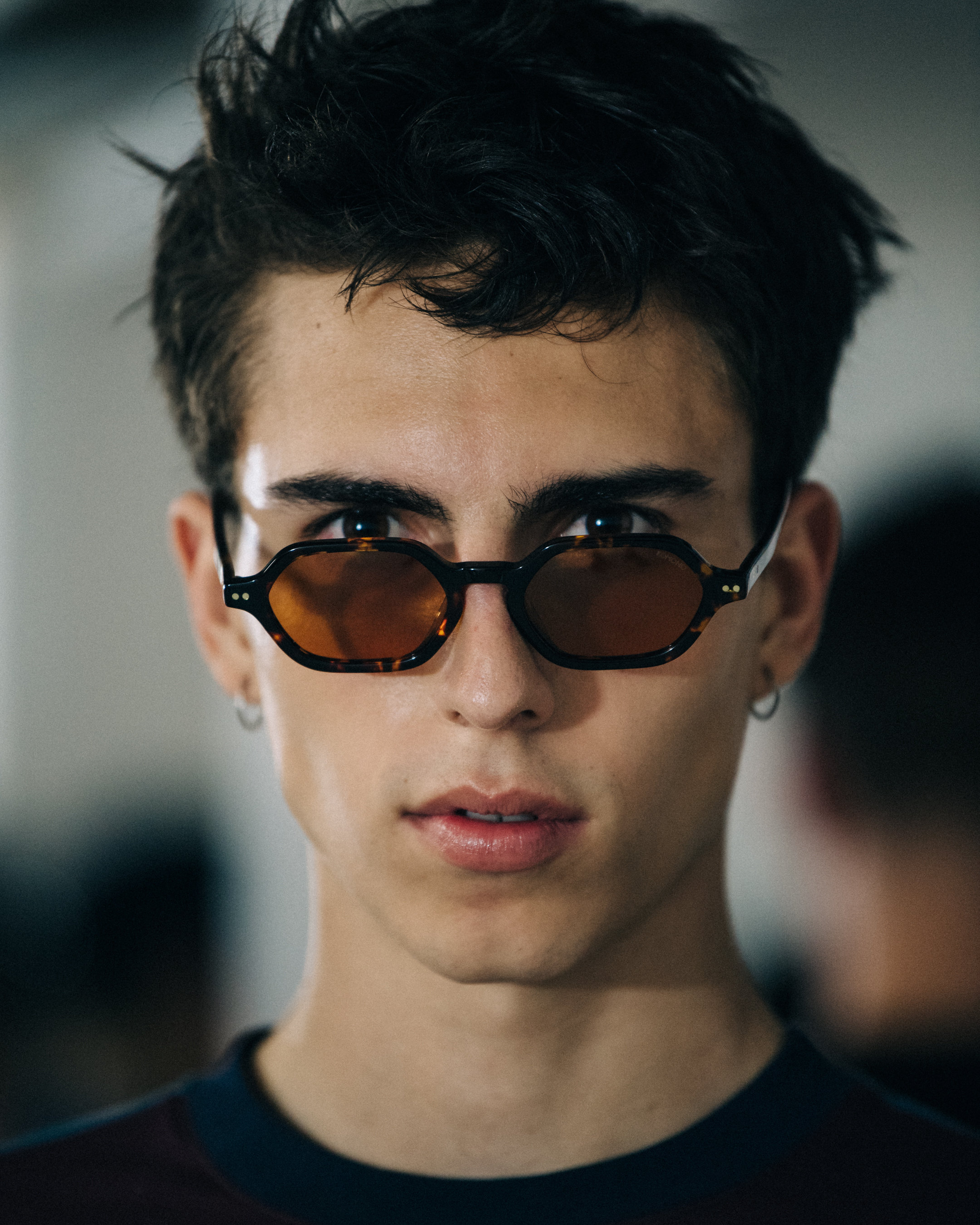 Portrait of model wearing Qasimi sunglasses
