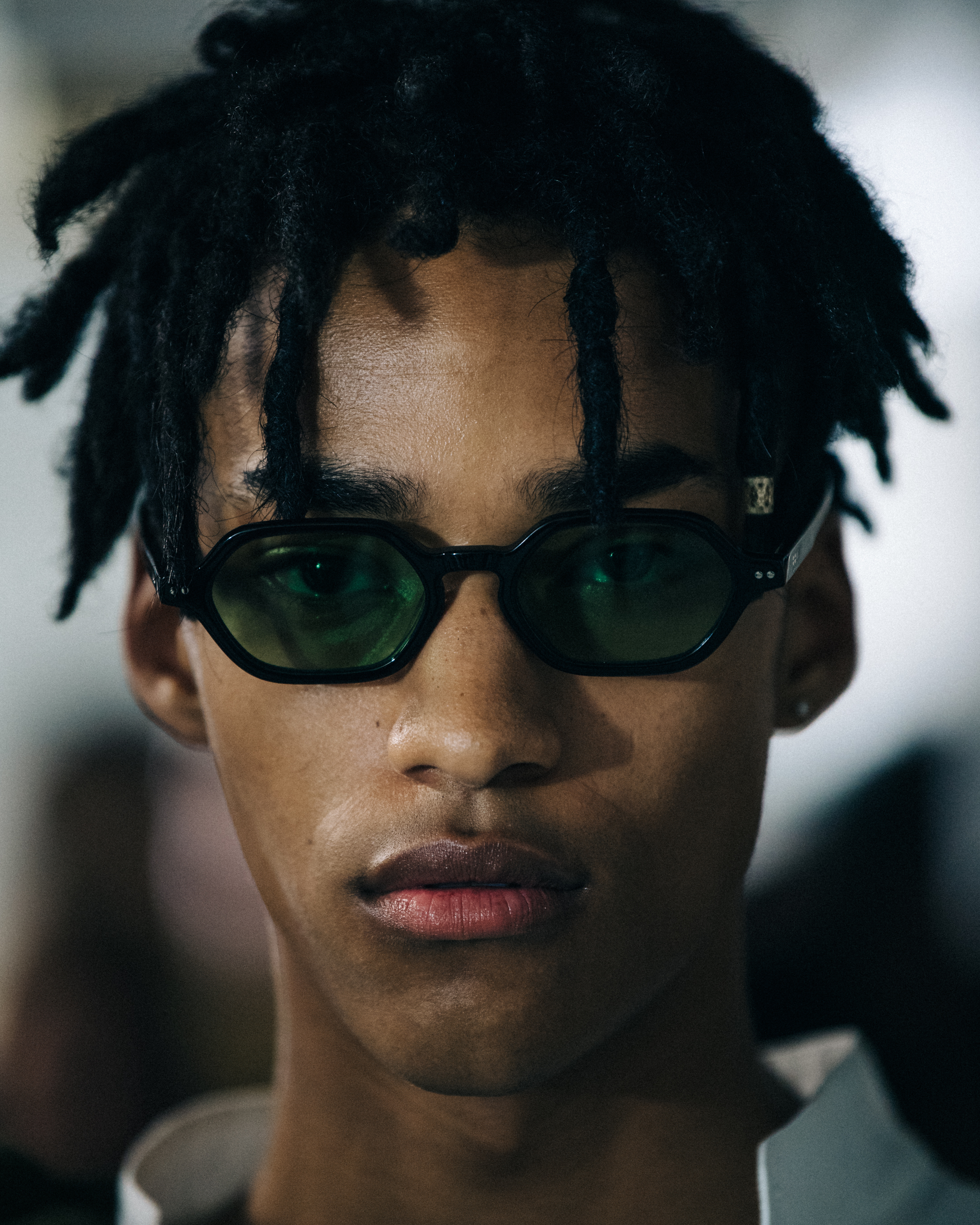 Portrait of model wearing Qasimi sunglasses