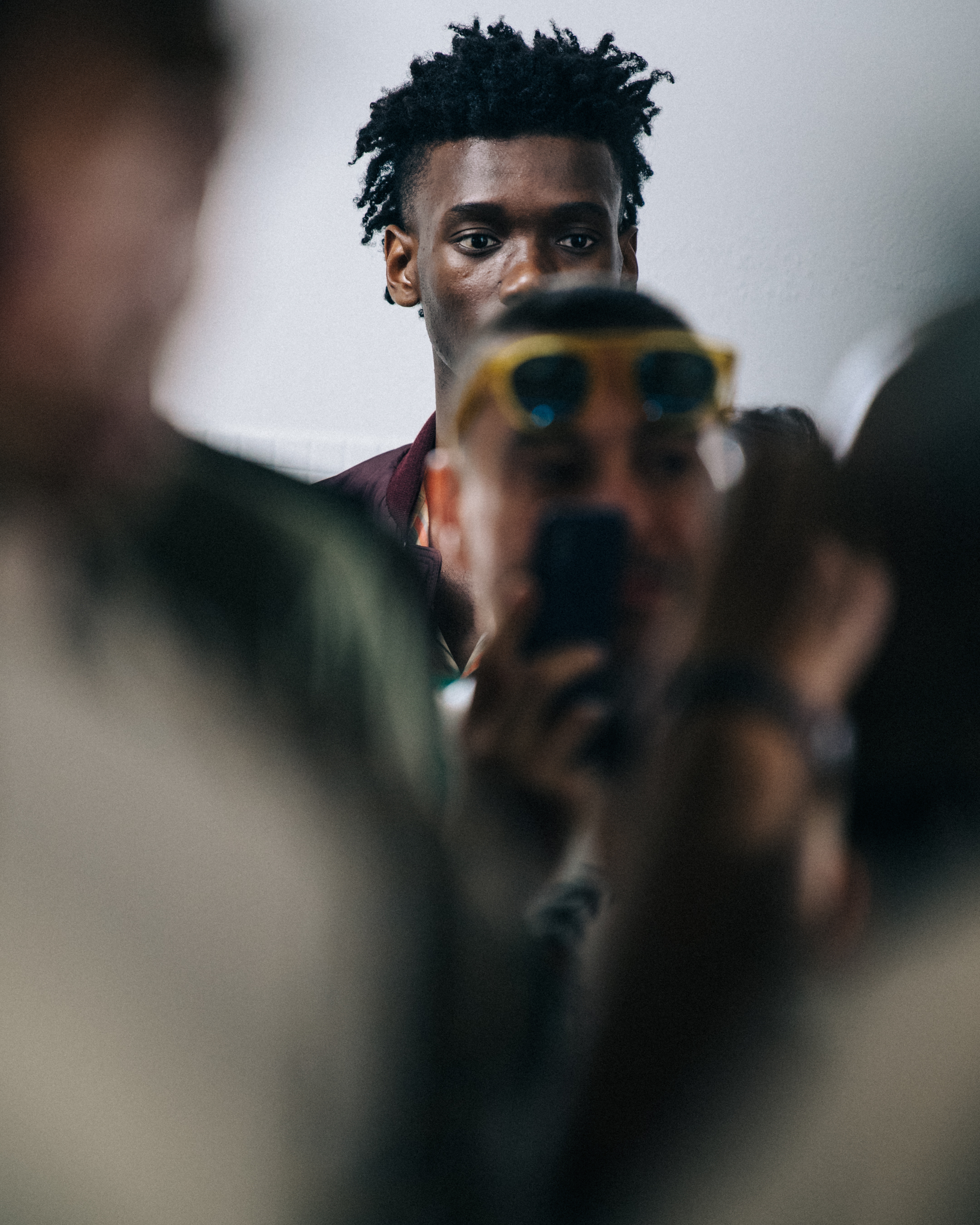 Model with dreaded black hair
