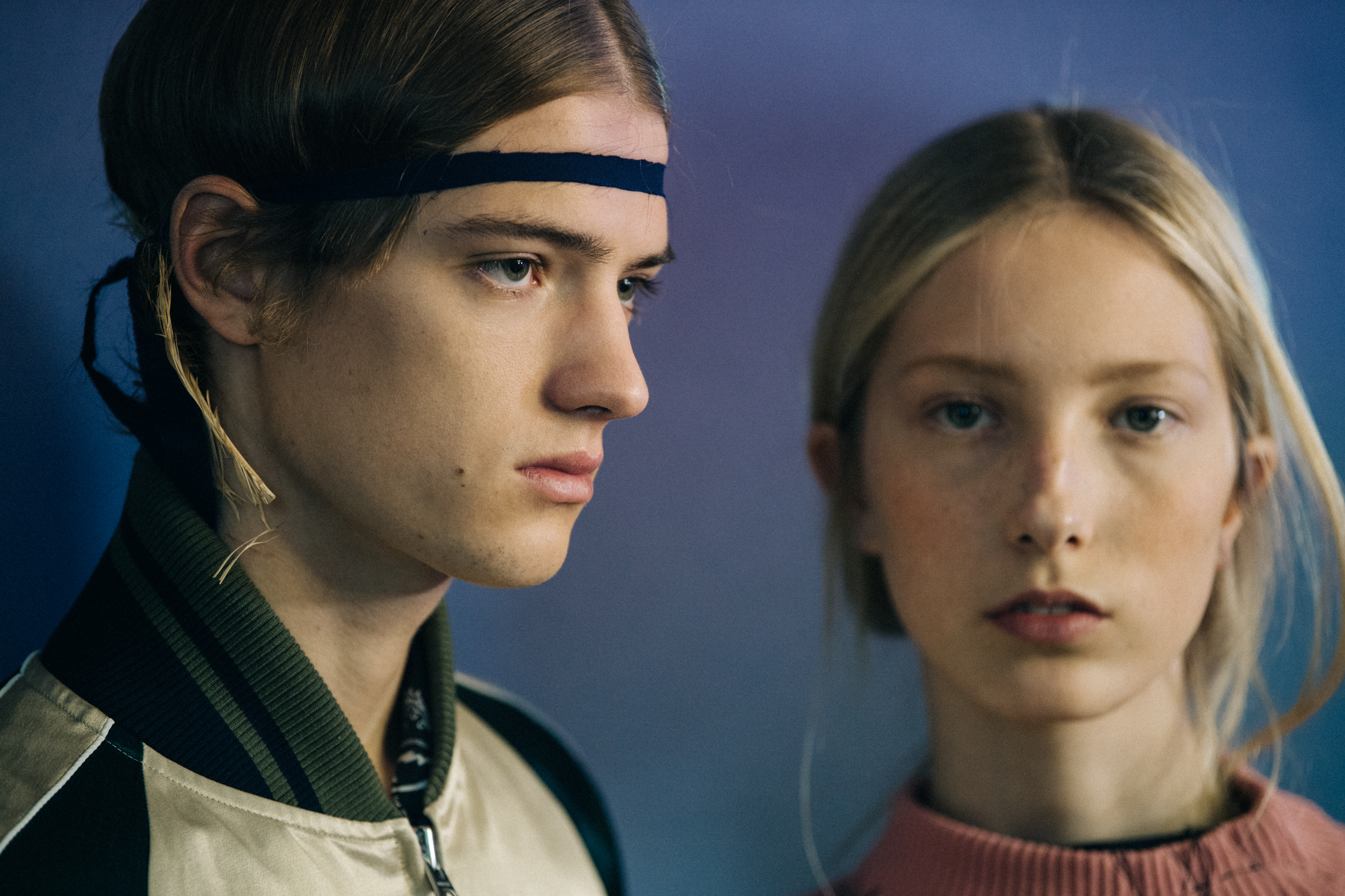Sasha Komarova backstage at Sacai