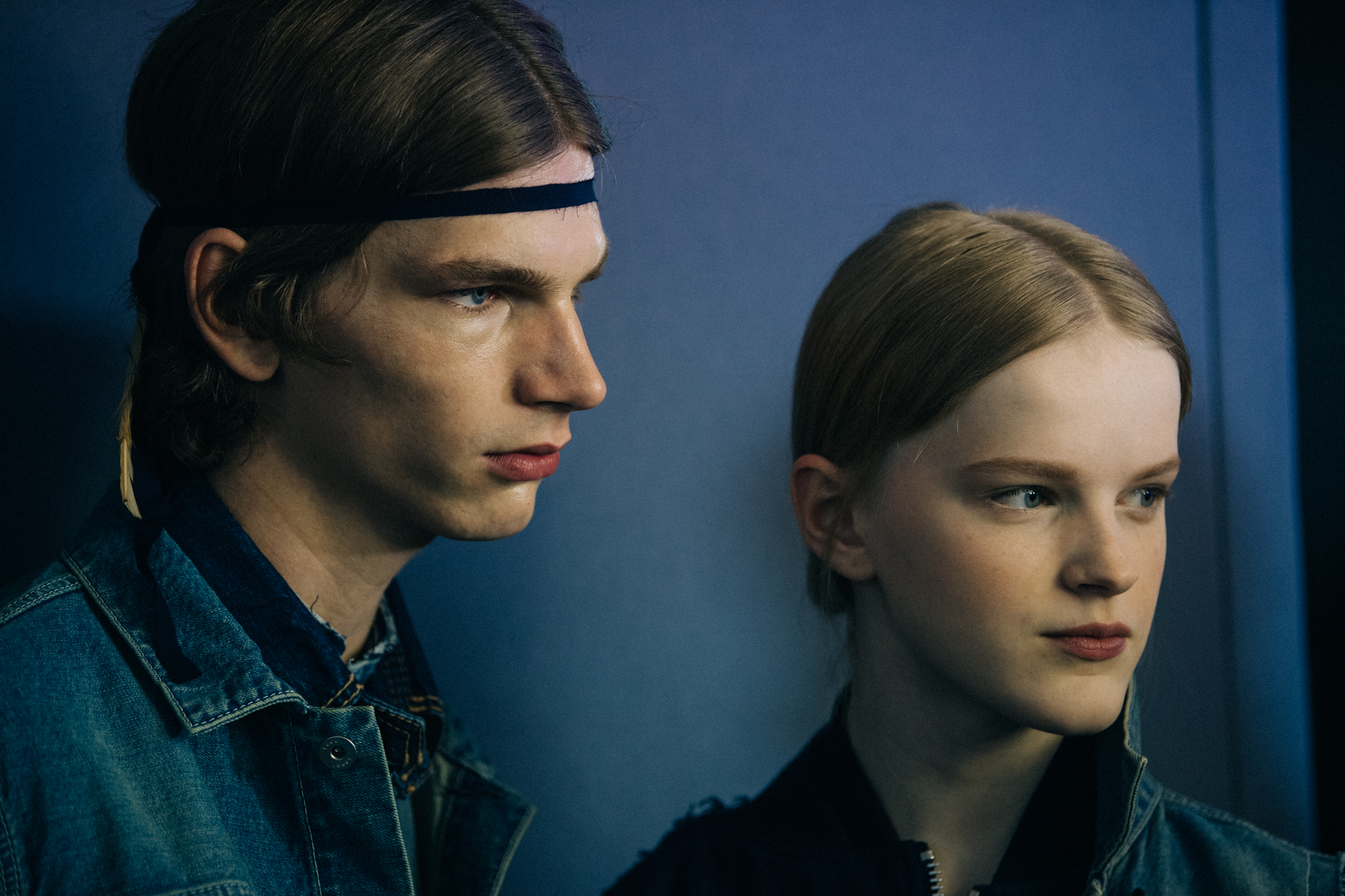 Erik van Gils backstage at Sacai