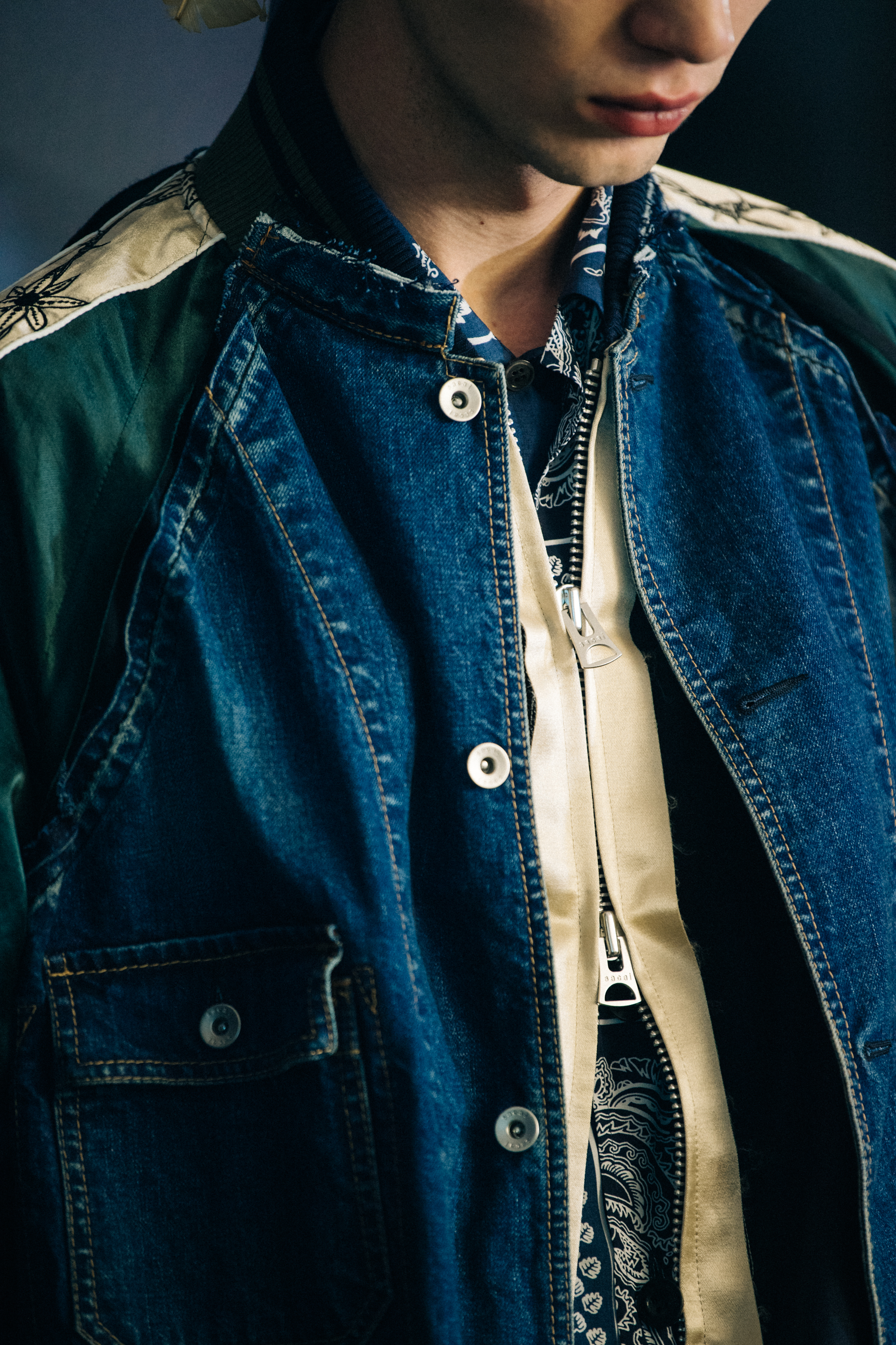 Erik van Gils backstage at Sacai