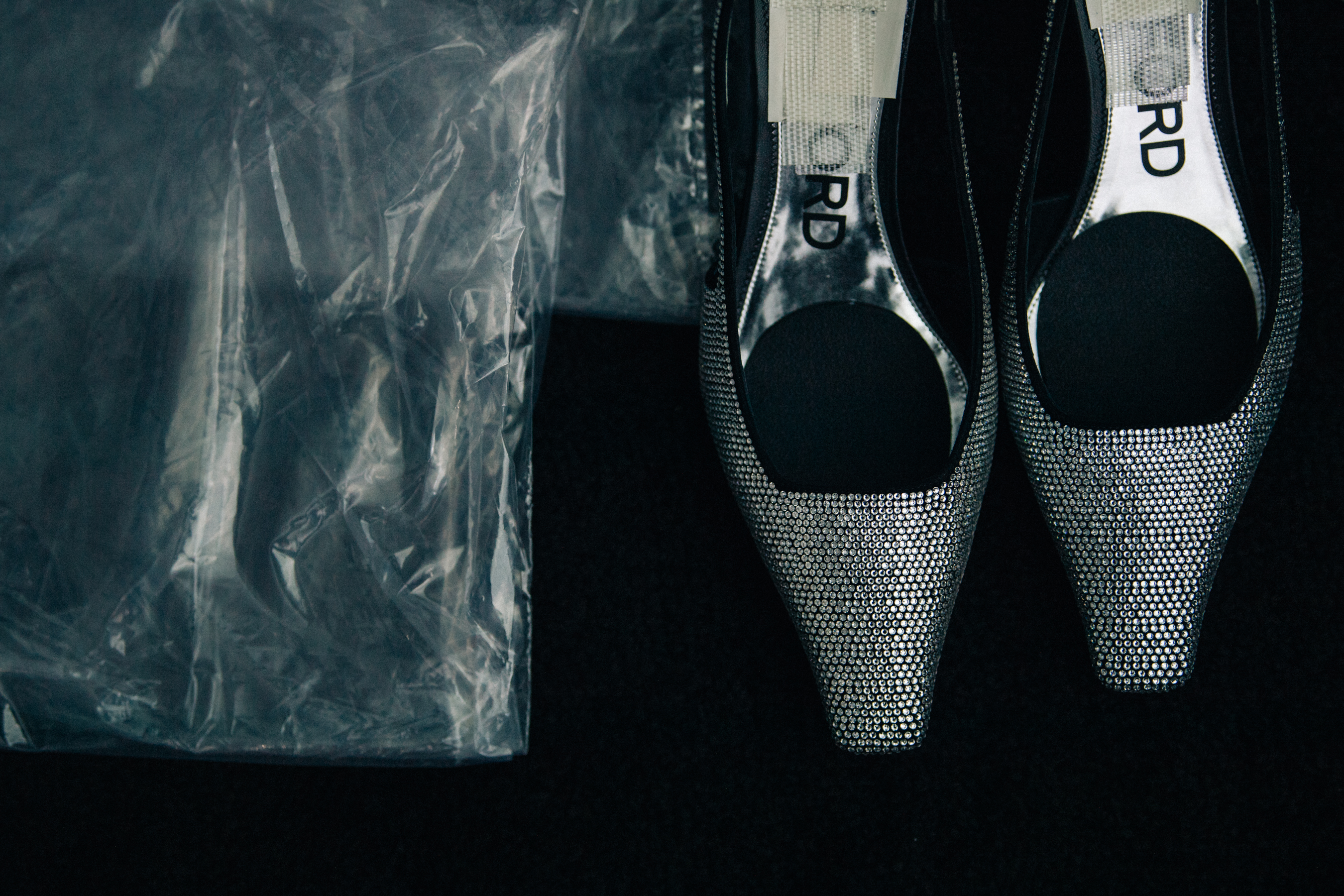 Shoes backstage at Tom Ford