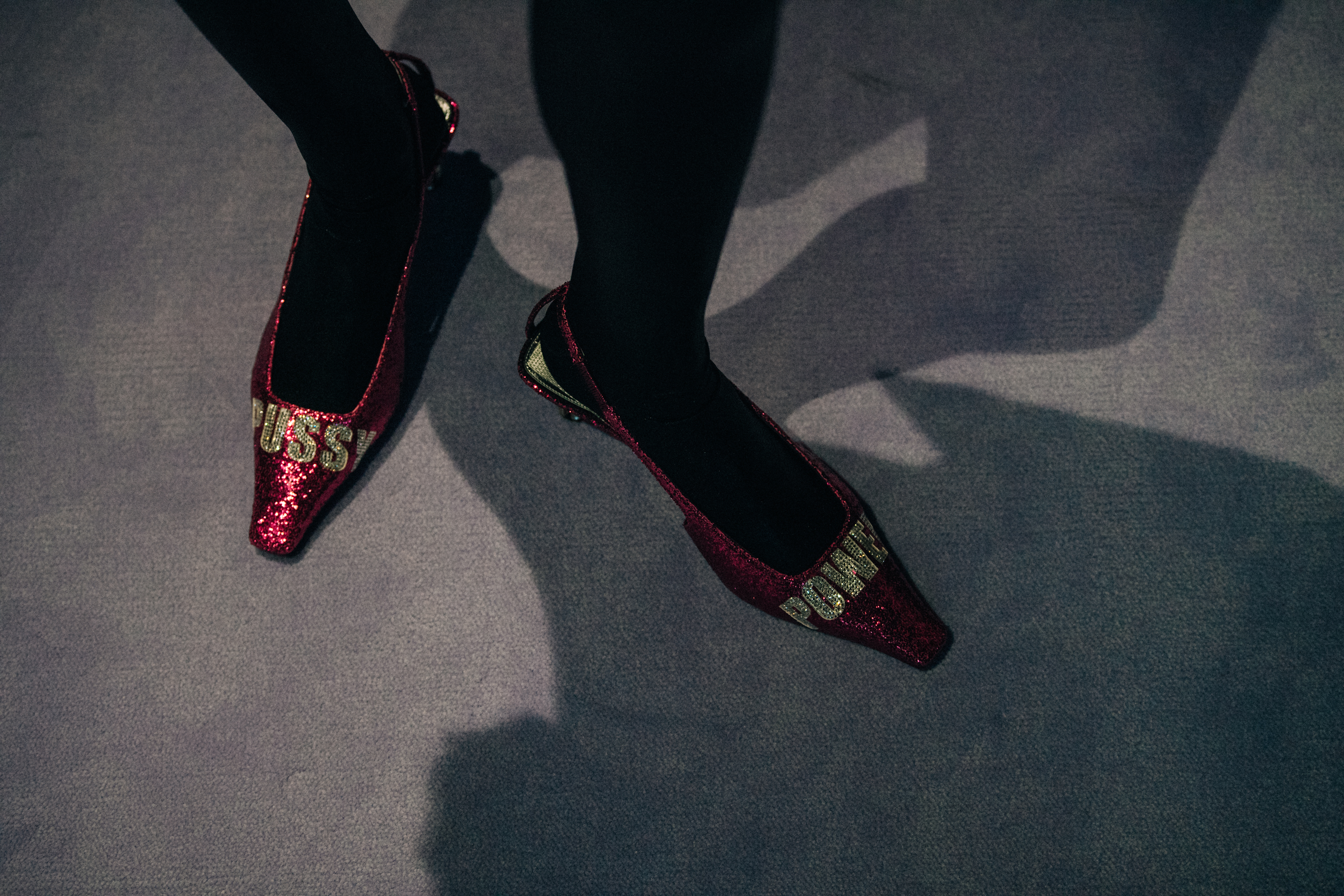 Shoes backstage at Tom Ford