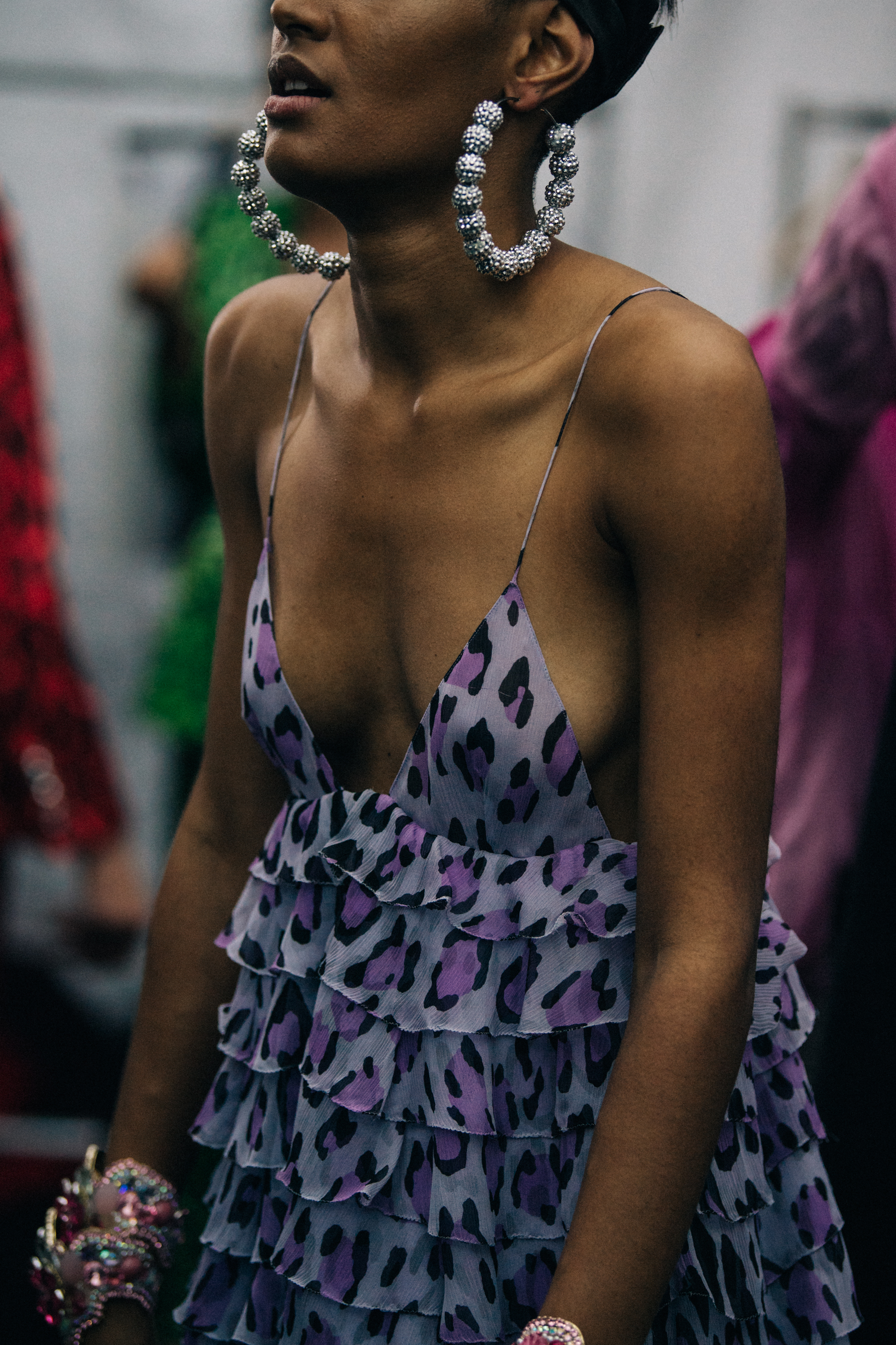 Ysaunny Brito backstage at Tom Ford
