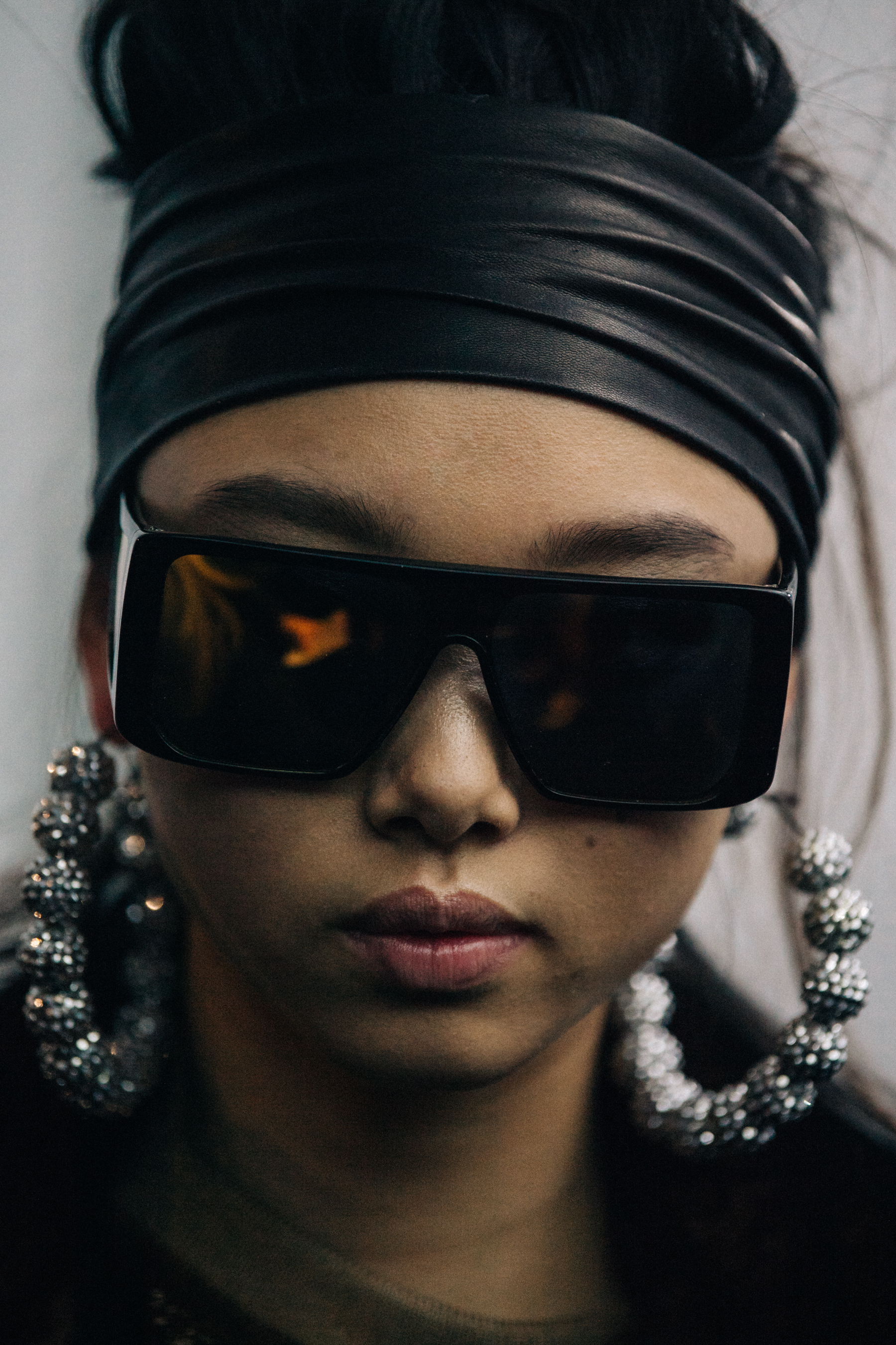 Yoon Young Bae backstage at Tom Ford