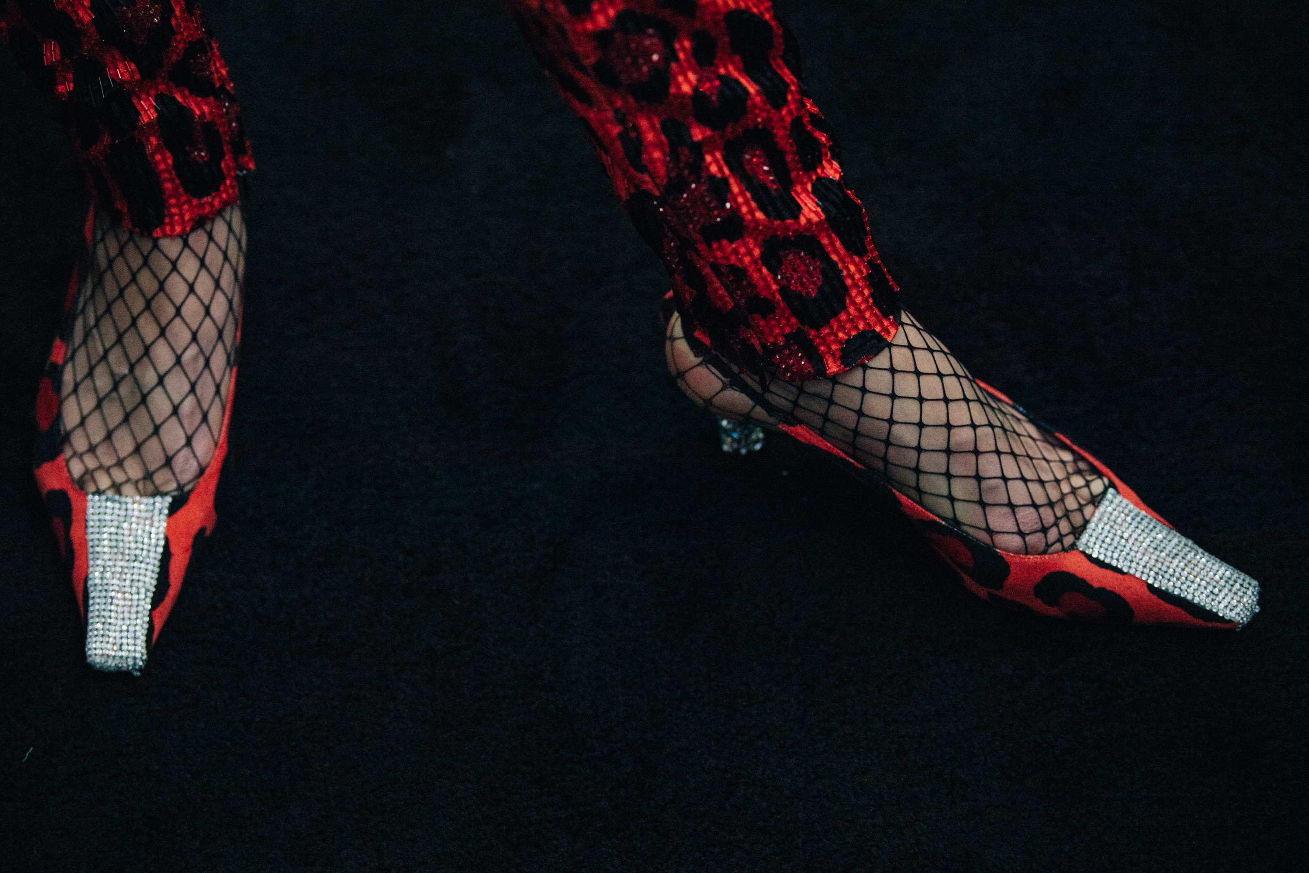 Shoes backstage at Tom Ford