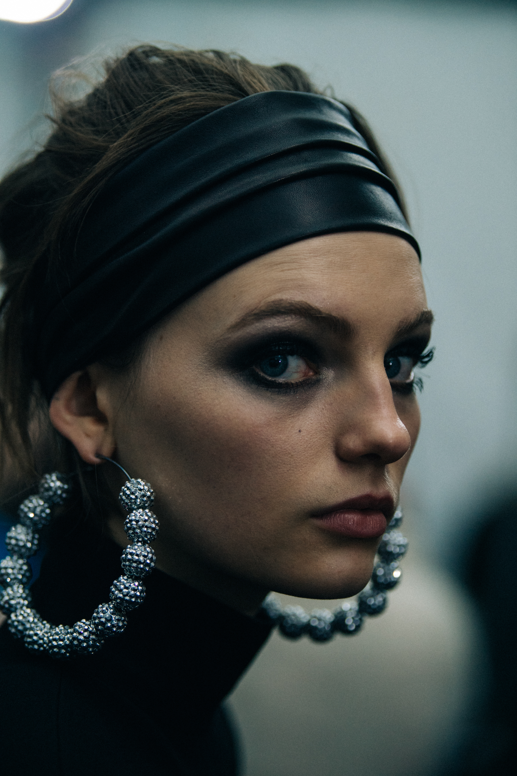 Fran Summers backstage at Tom Ford
